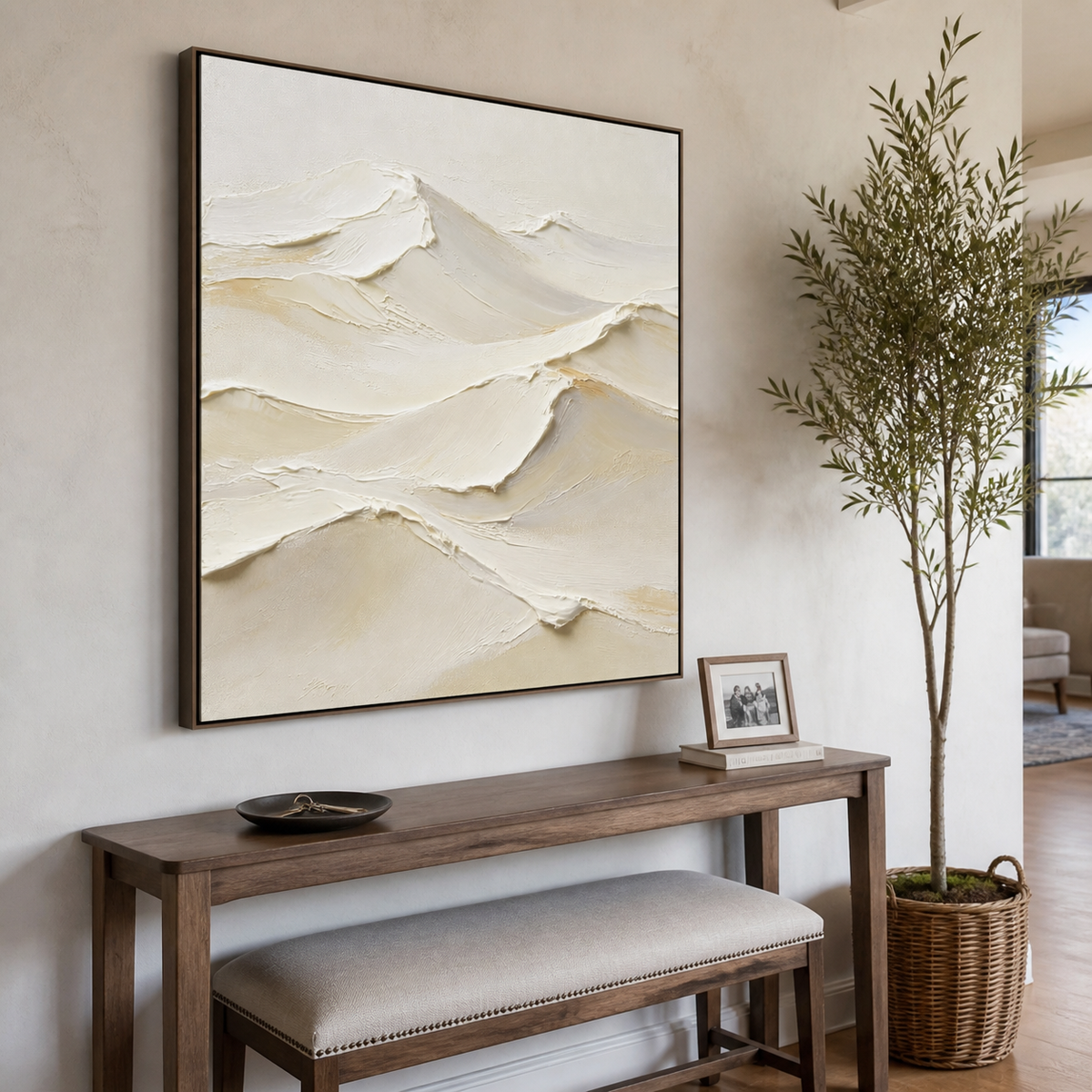 Neutral Textured Wall Art | Ivory Drift