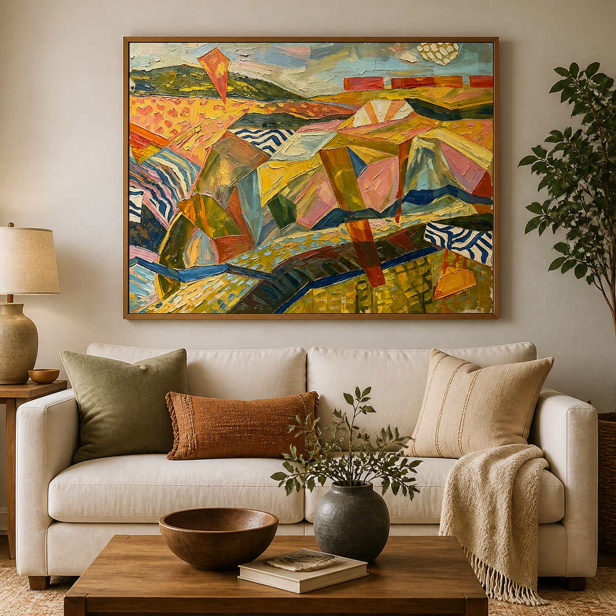 Colorful Abstract Landscape Wall Art | Shifting Terrain