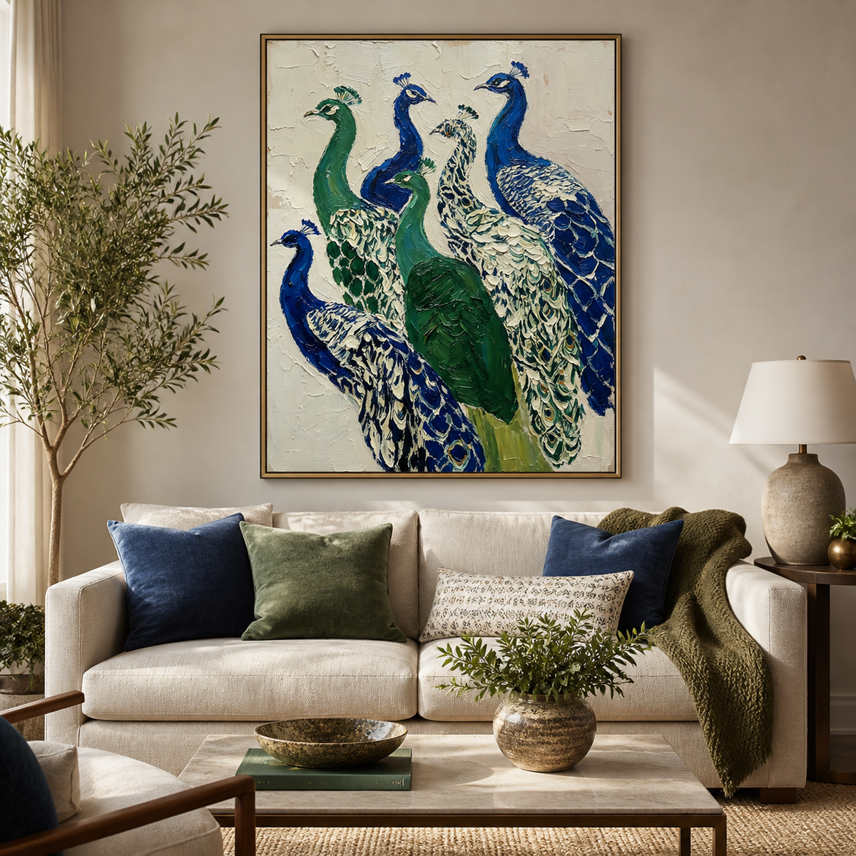 Peacock Wall Art | Gathering of Feathers