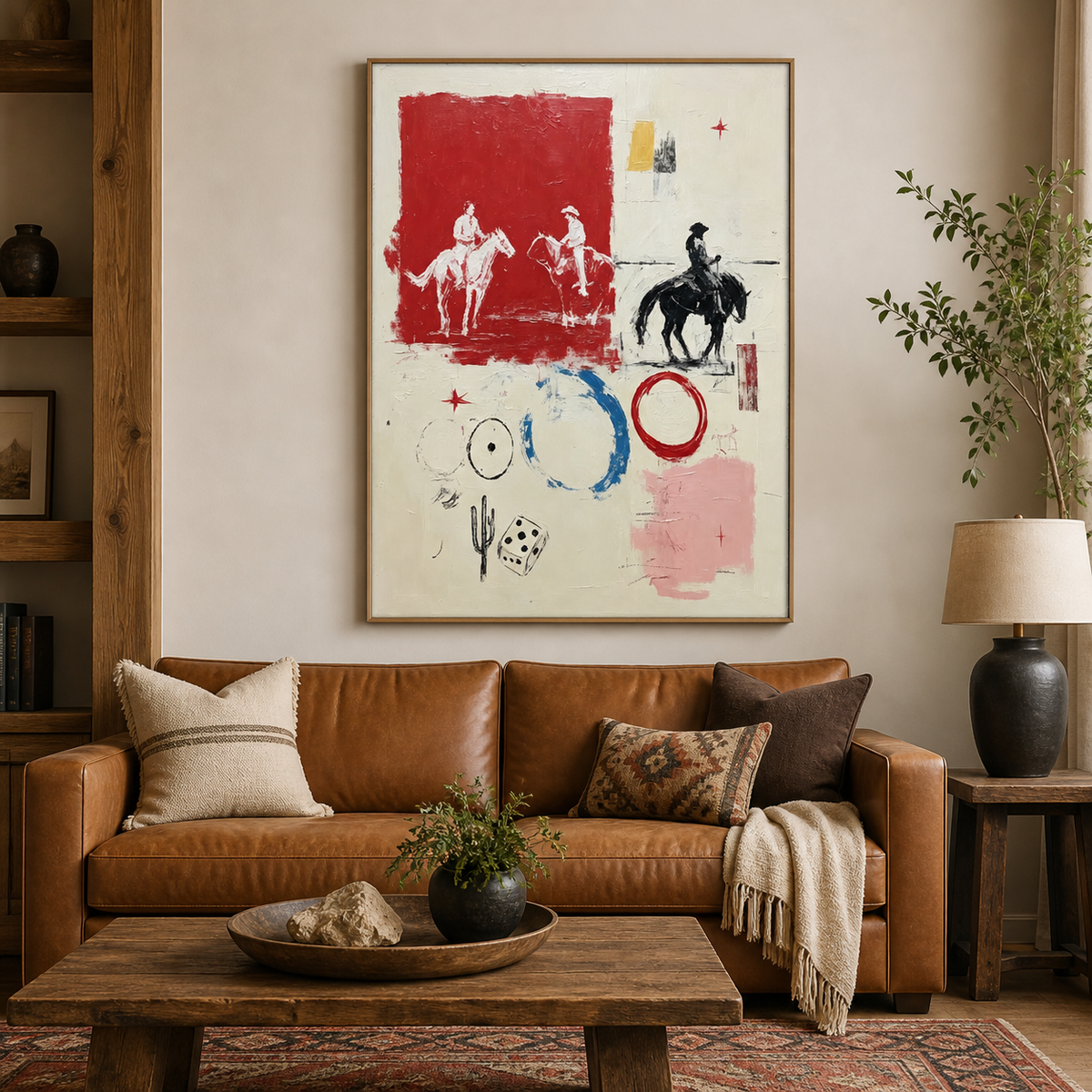 Abstract Cowboy Wall Art | Three Riders Study