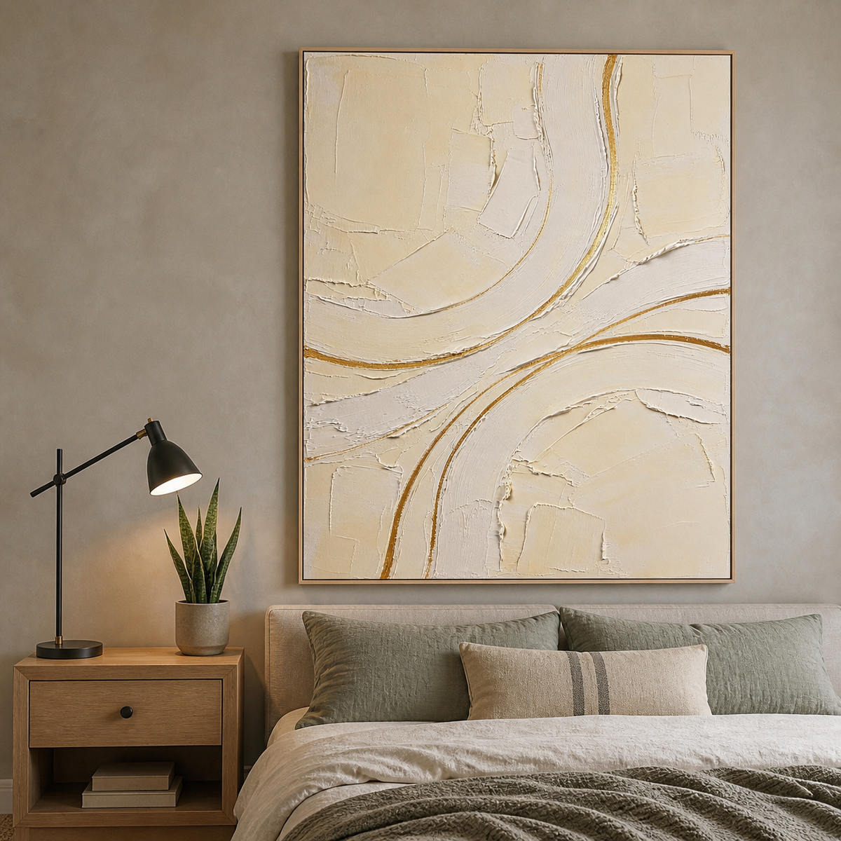Neutral Textured Wall Art | Golden Currents