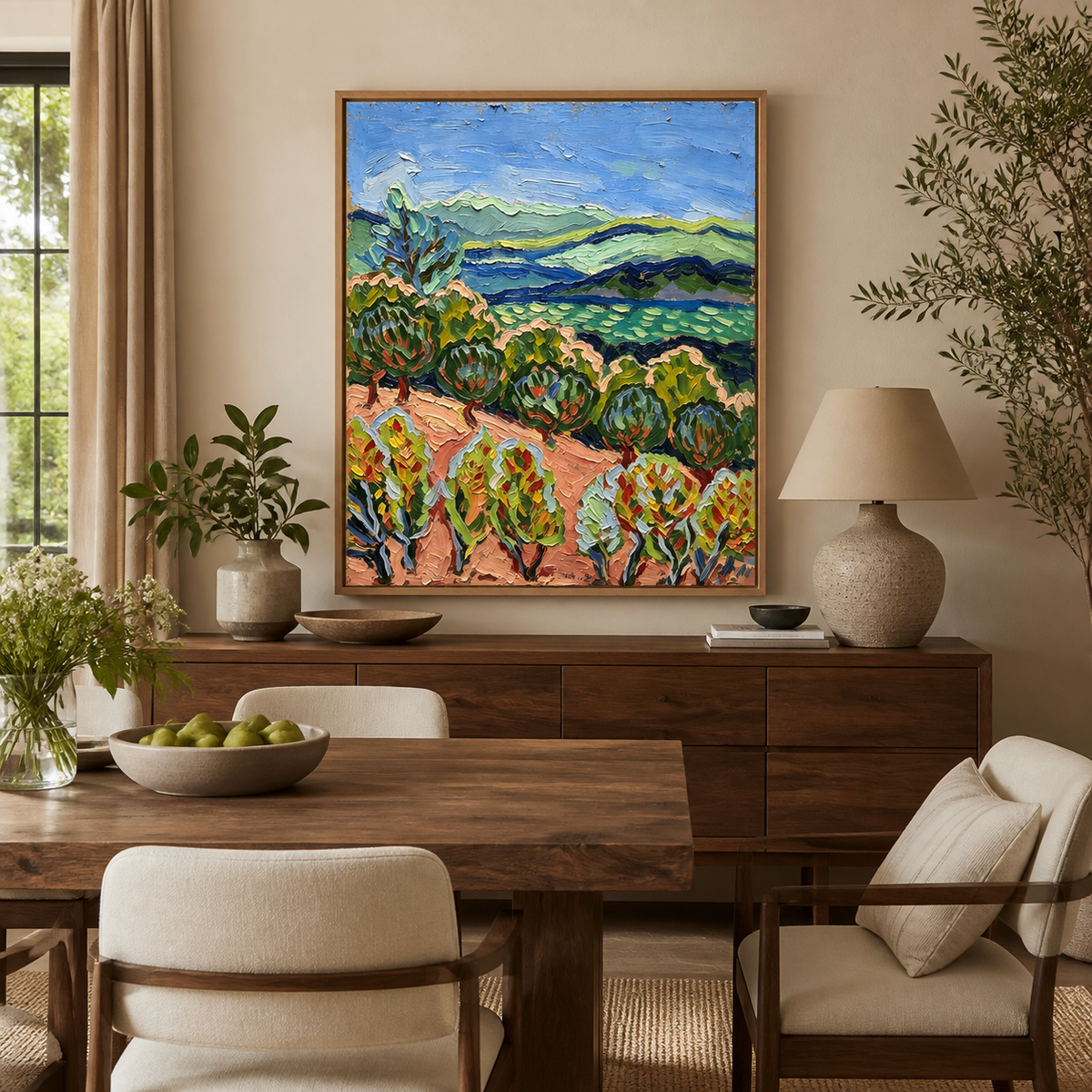 Colorful Vineyard Wall Art | Hills in Motion
