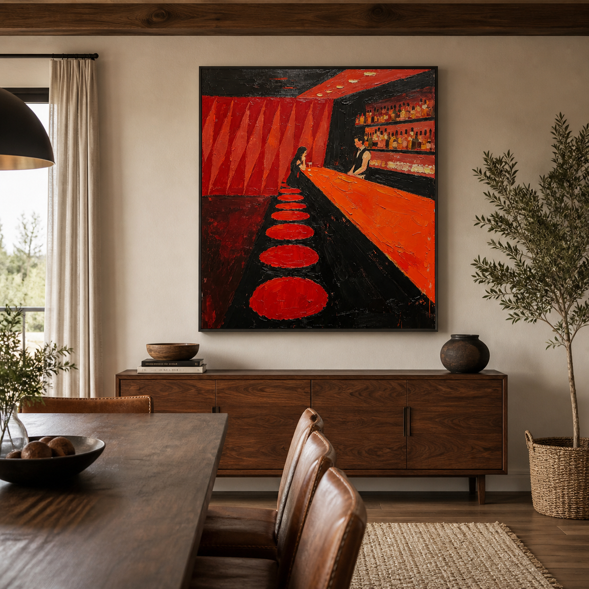 Red Bar Wall Art | After Midnight