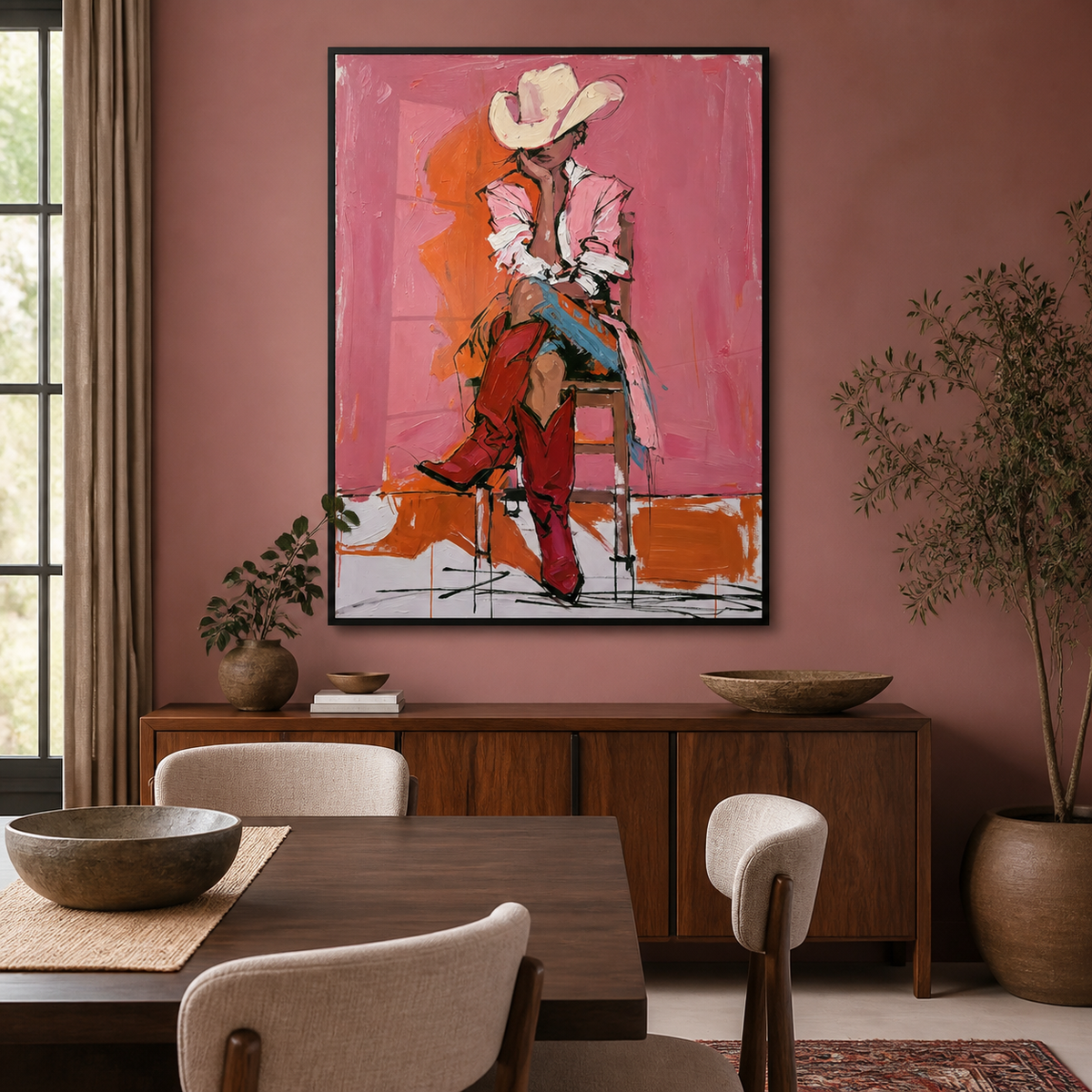 Pink Cowgirl Wall Art | After the Rodeo