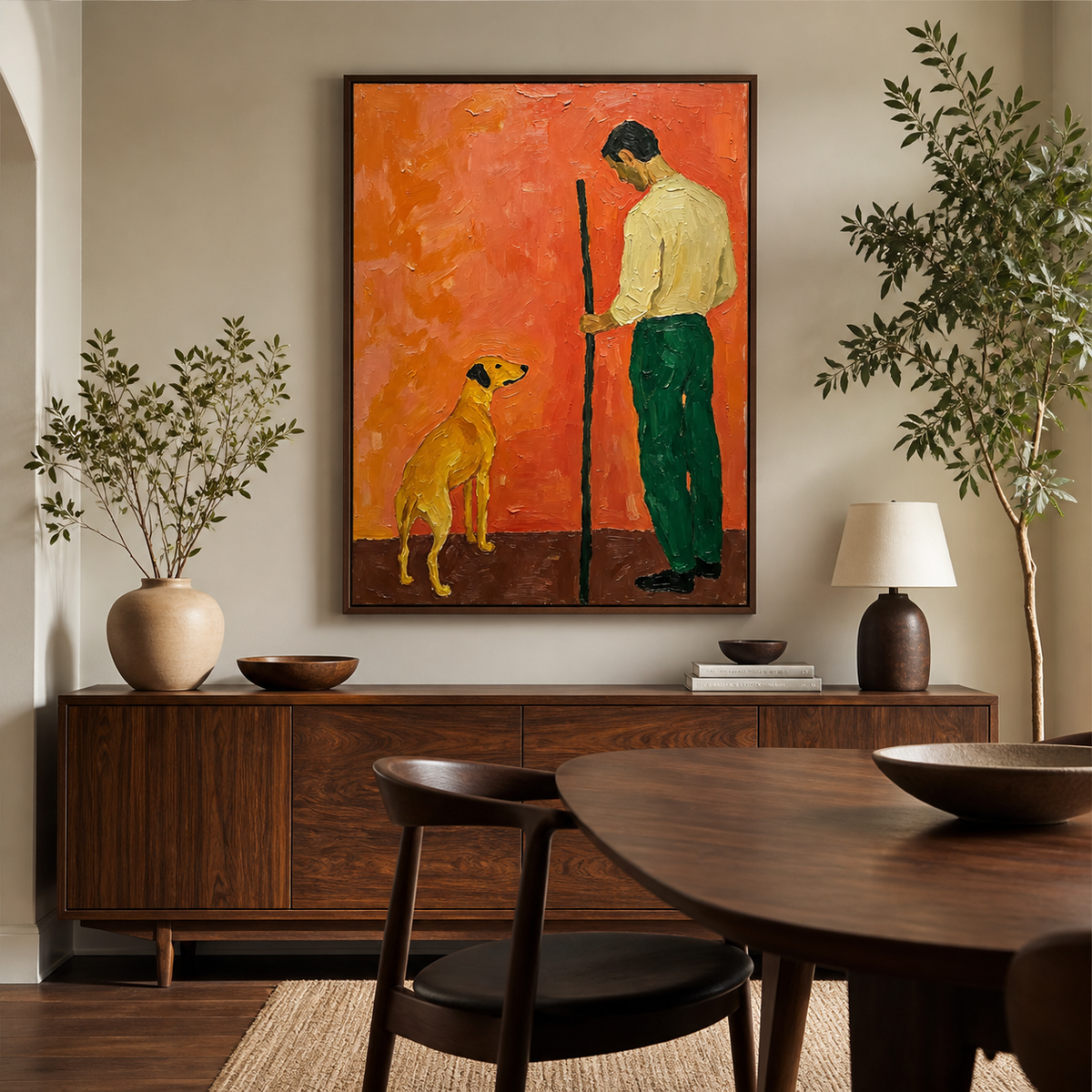 Man and Dog Wall Art | Faithful Pause