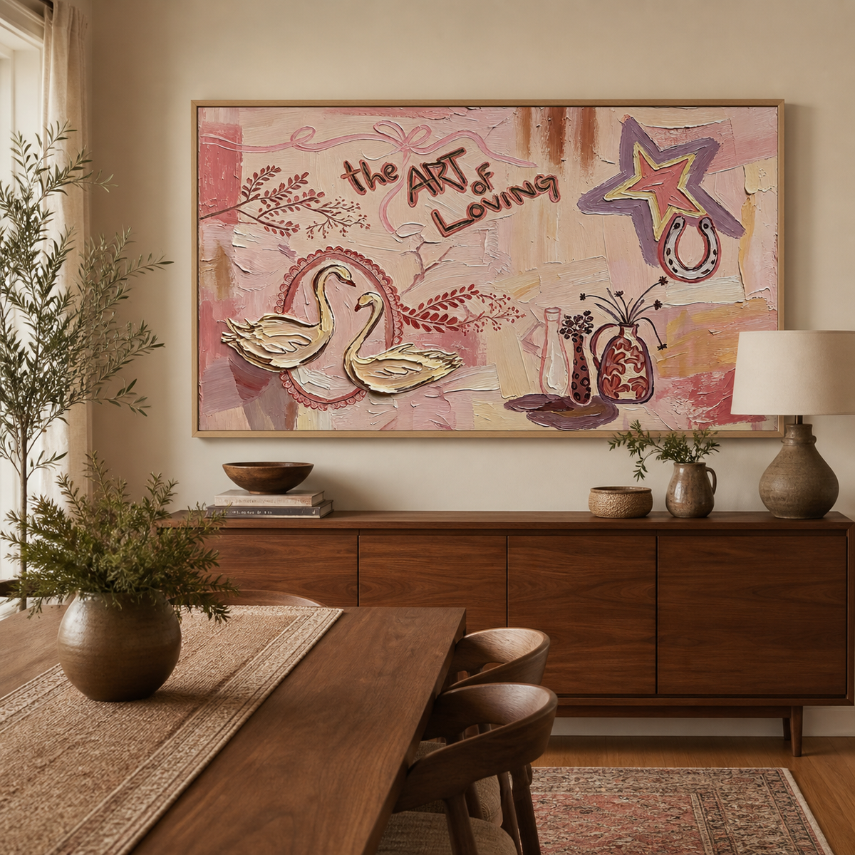 Pink Swan Wall Art | The Art of Loving