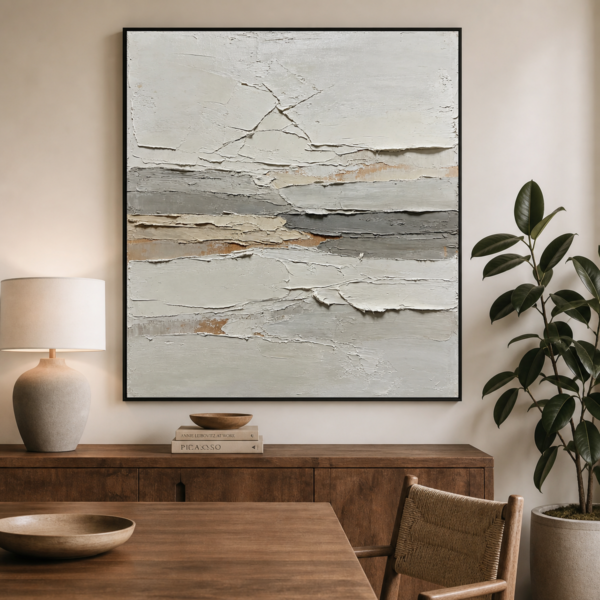 Neutral Textured Wall Art | Quiet Strata