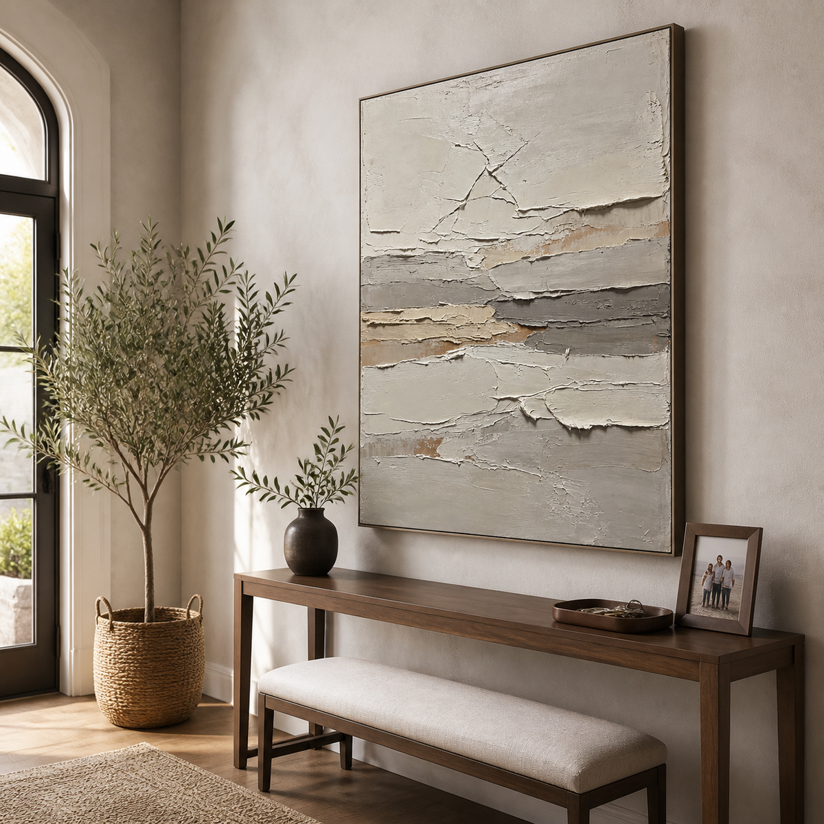 Neutral Textured Wall Art | Quiet Strata