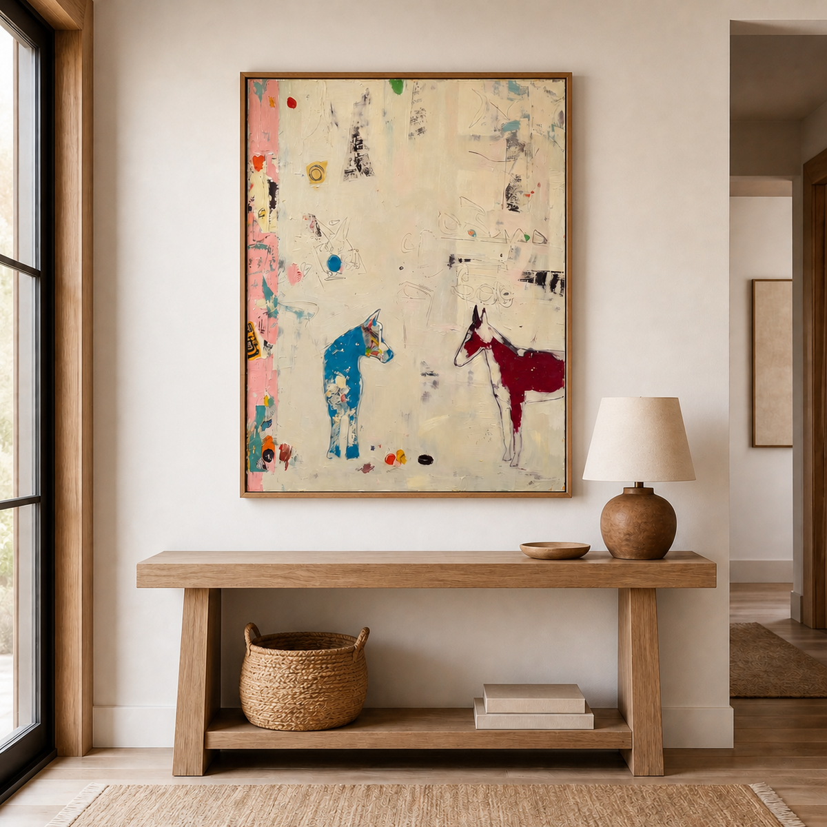 Abstract Horse Wall Art | Two Horses in the Gallery