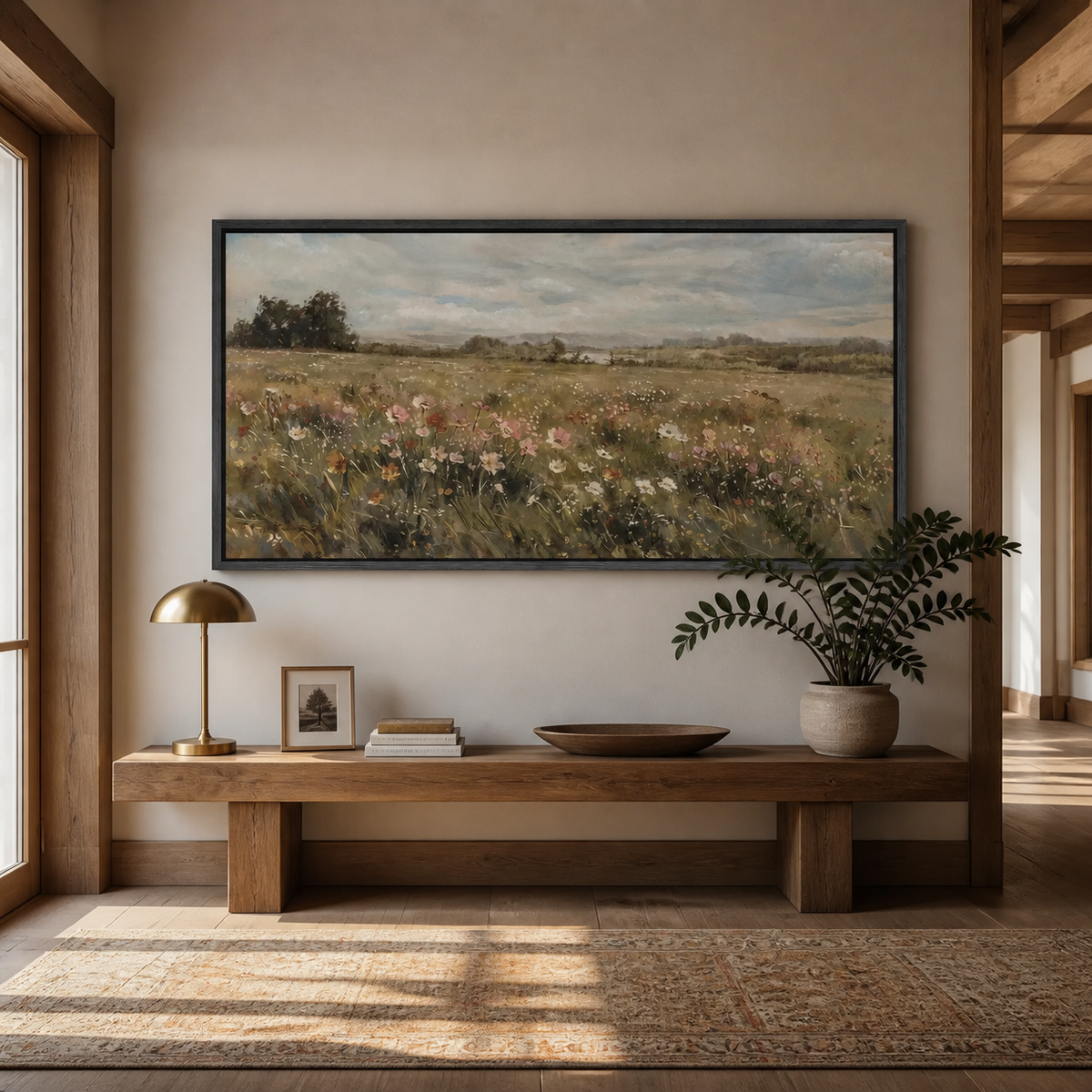 Neutral Wildflower Wall Art | Meadow After Rain
