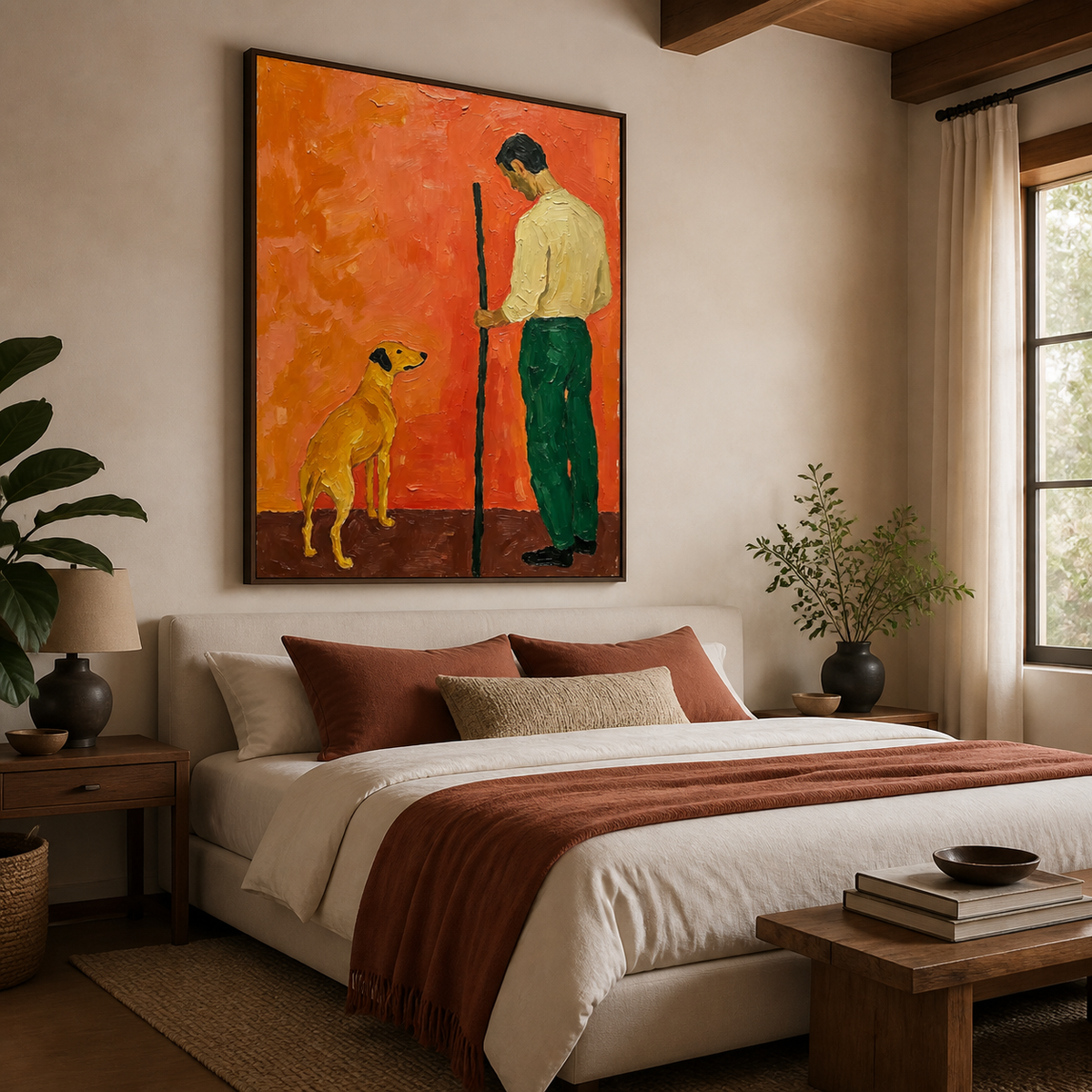 Man and Dog Wall Art | Faithful Pause