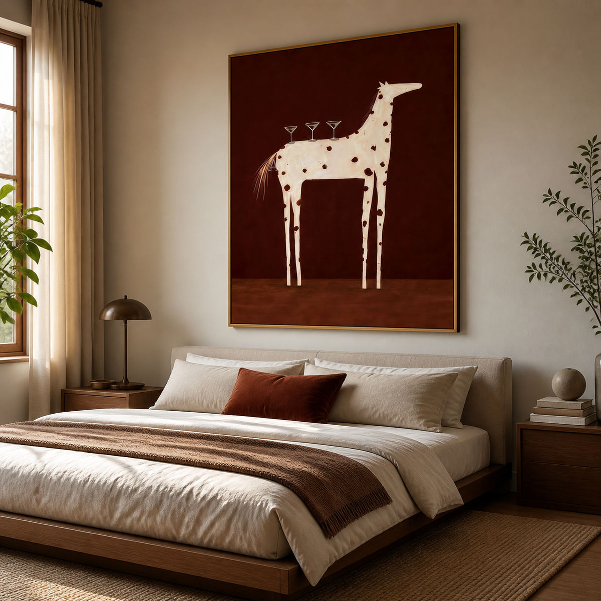 White Horse Wall Art | Three Drinks Tall