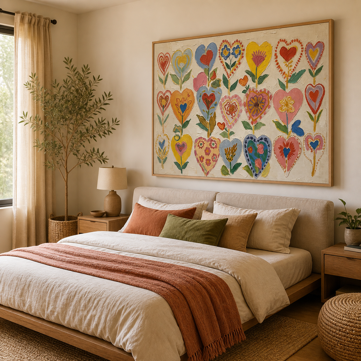 Heart Flower Wall Art | Garden of Affection