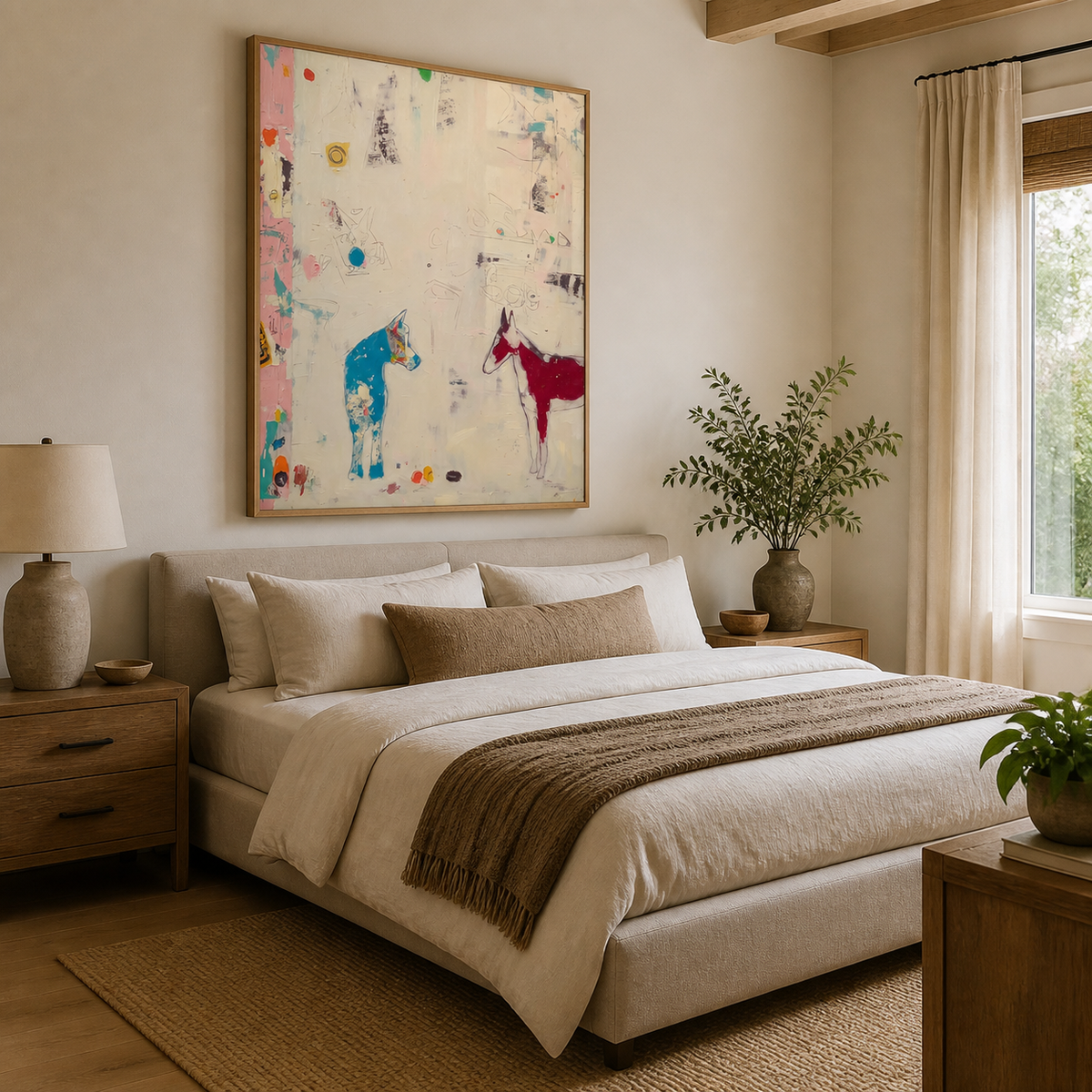 Abstract Horse Wall Art | Two Horses in the Gallery
