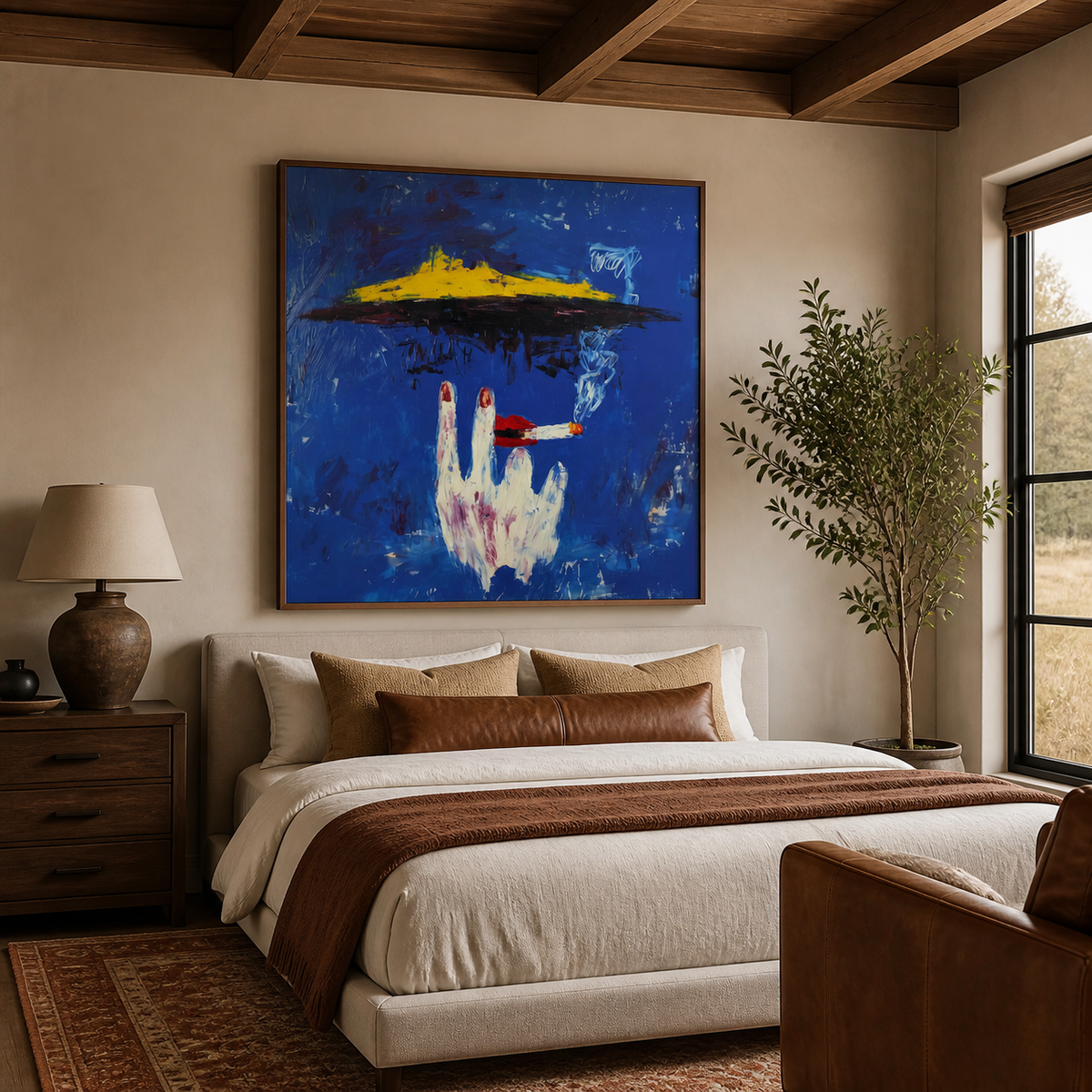 Western Surreal Wall Art | Smoke Under the Brim