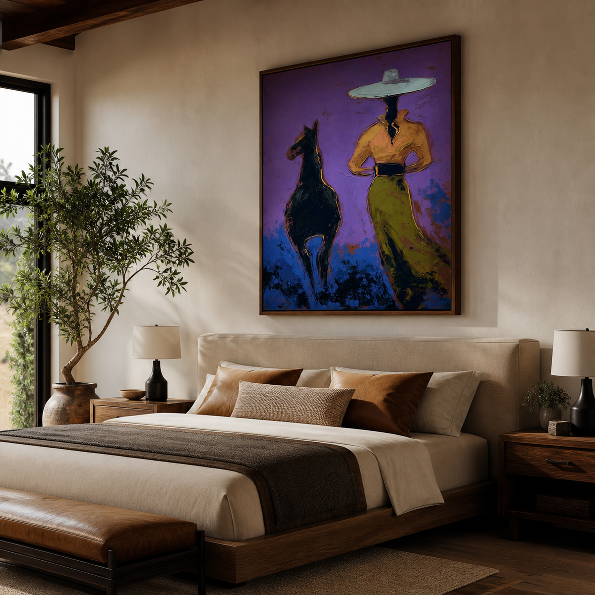 Cowgirl and Horse Wall Art | Violet Range