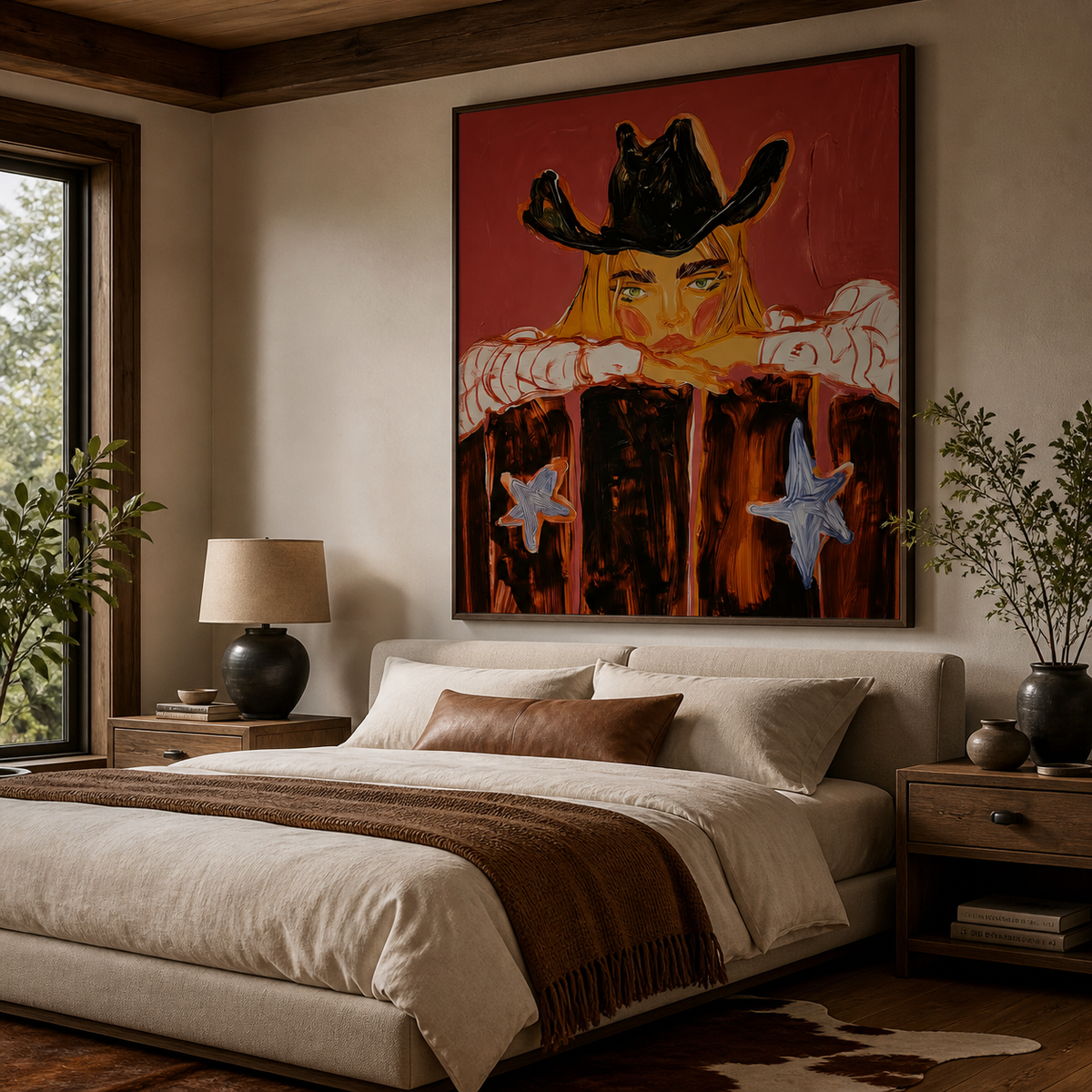 Cowgirl Portrait Wall Art | Midnight Stare