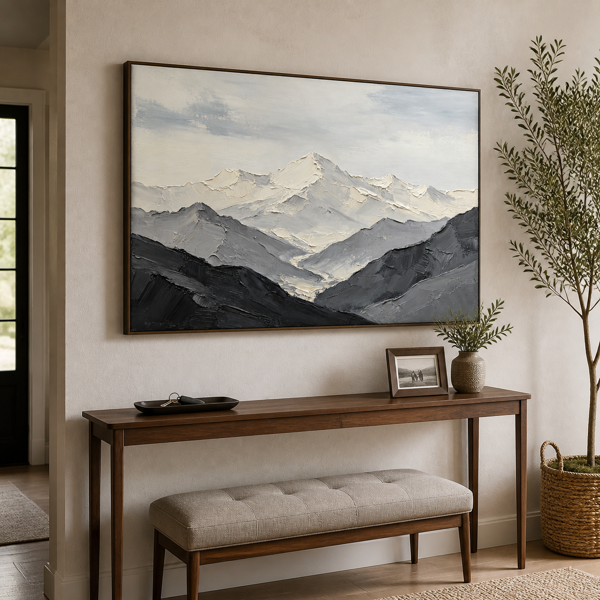 Black and White Mountain Wall Art | Silent Summit