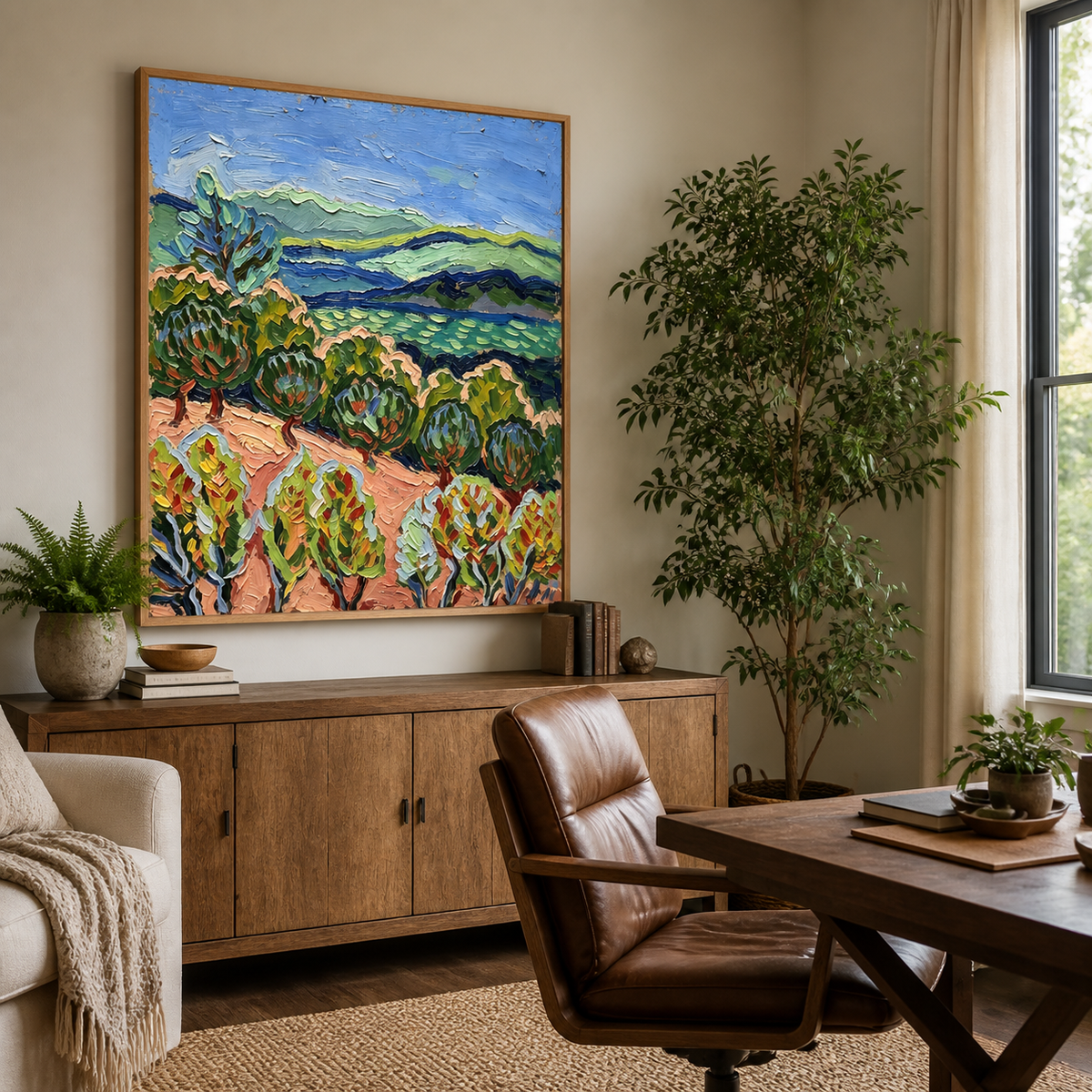 Colorful Vineyard Wall Art | Hills in Motion