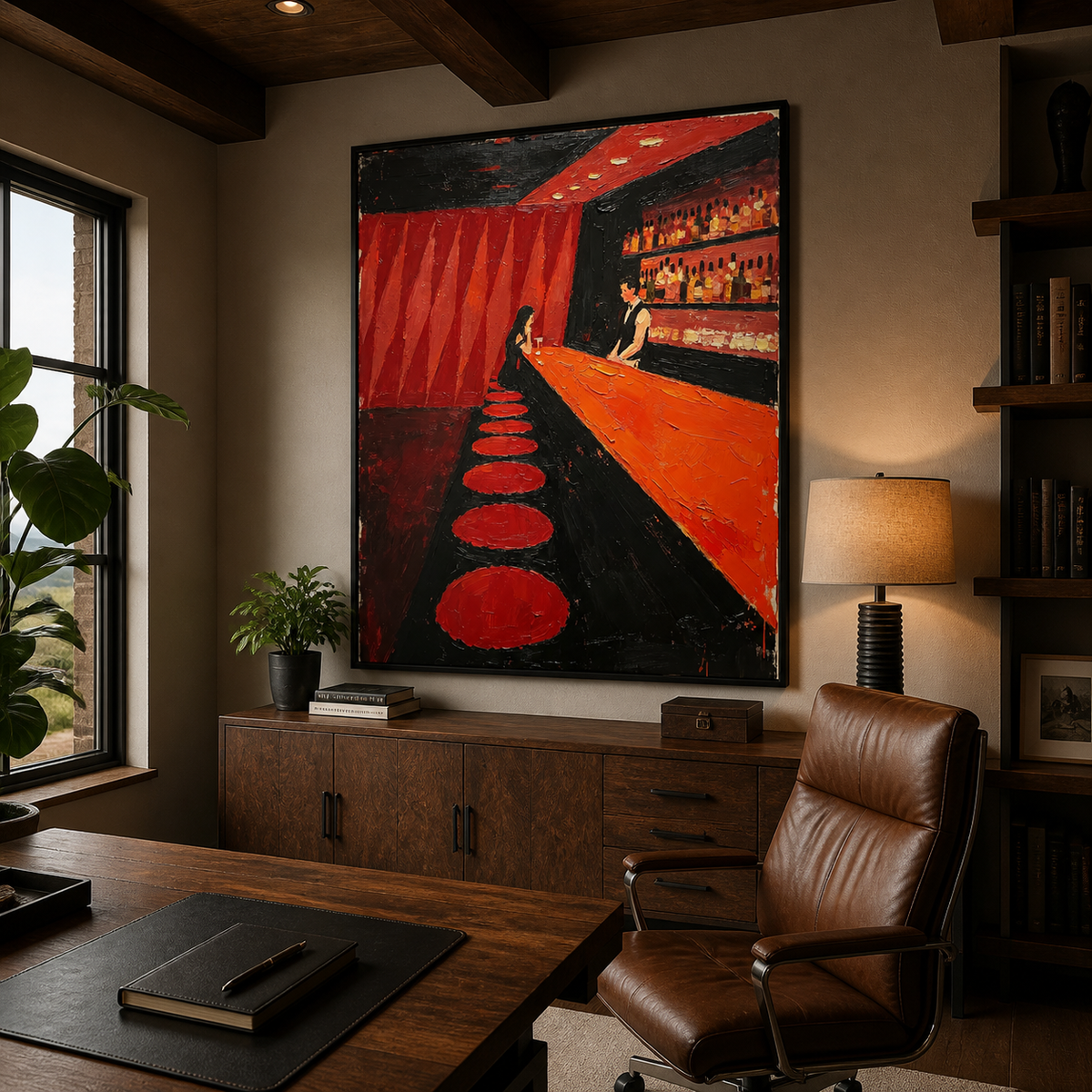 Red Bar Wall Art | After Midnight