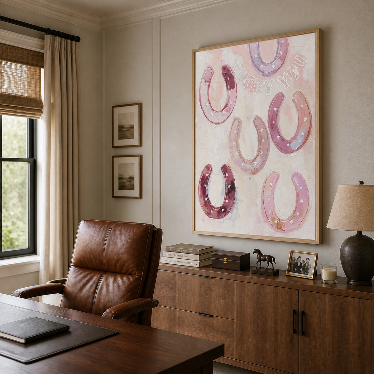 Pink Horseshoe Wall Art | Lucky You