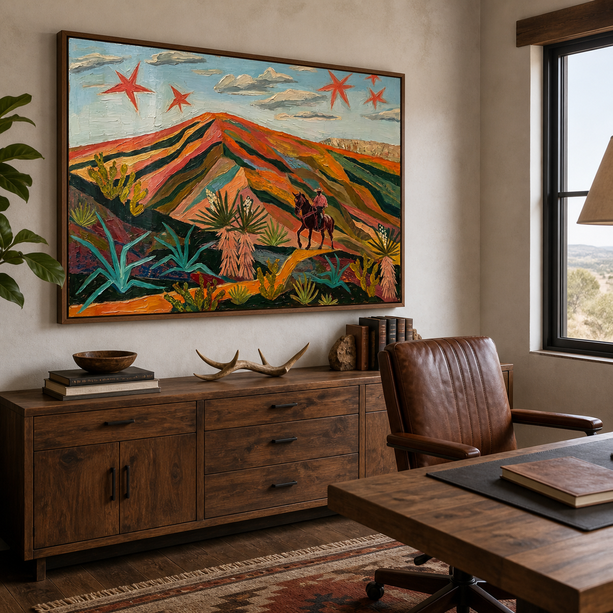 Western Desert Cowboy Wall Art | Red Star Range