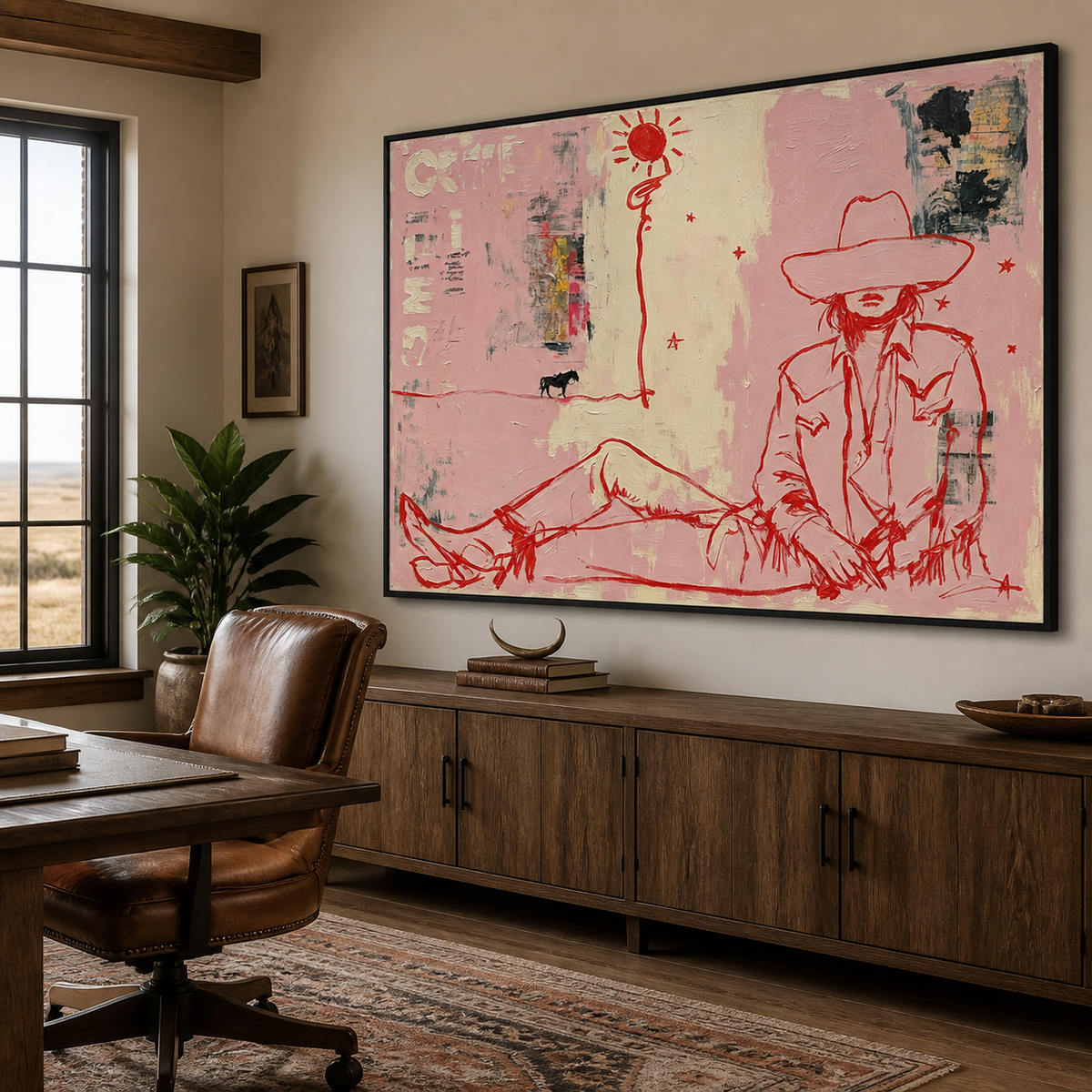 Pink Cowboy Wall Art | Desert Daydream