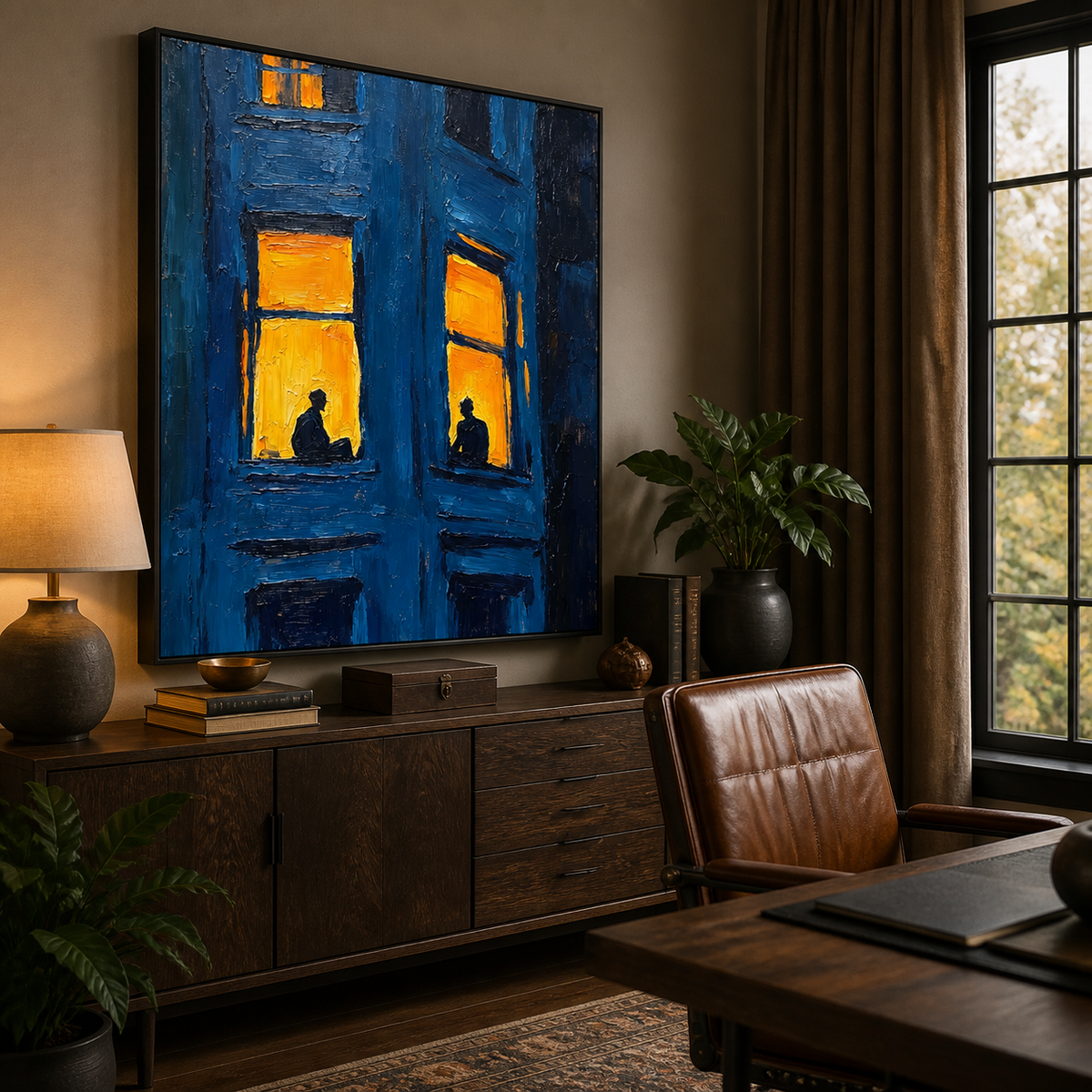 Blue Window Wall Art | Across the Night