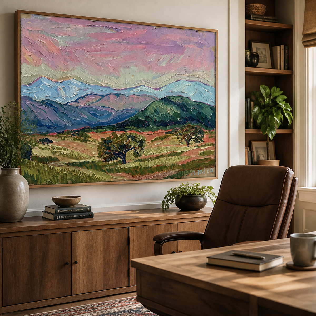 Mountain Landscape Wall Art | Lavender Valley