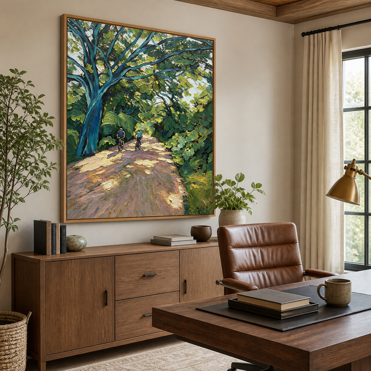 Forest Path Wall Art | Beneath the Green Canopy
