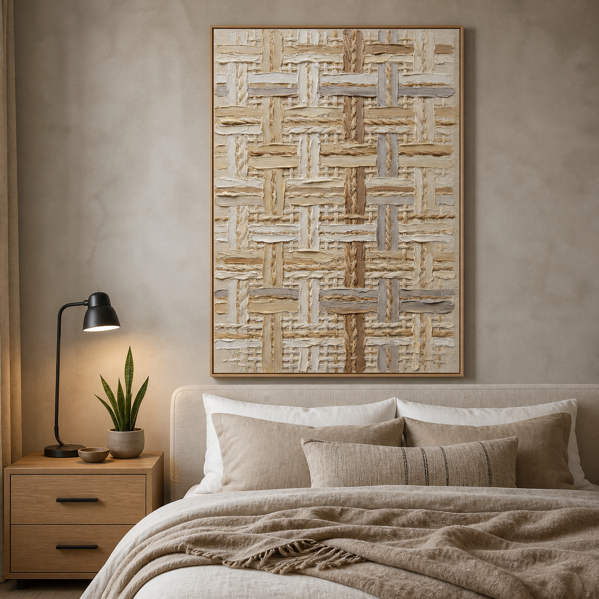 Neutral Textured Wall Art | Woven Stillness