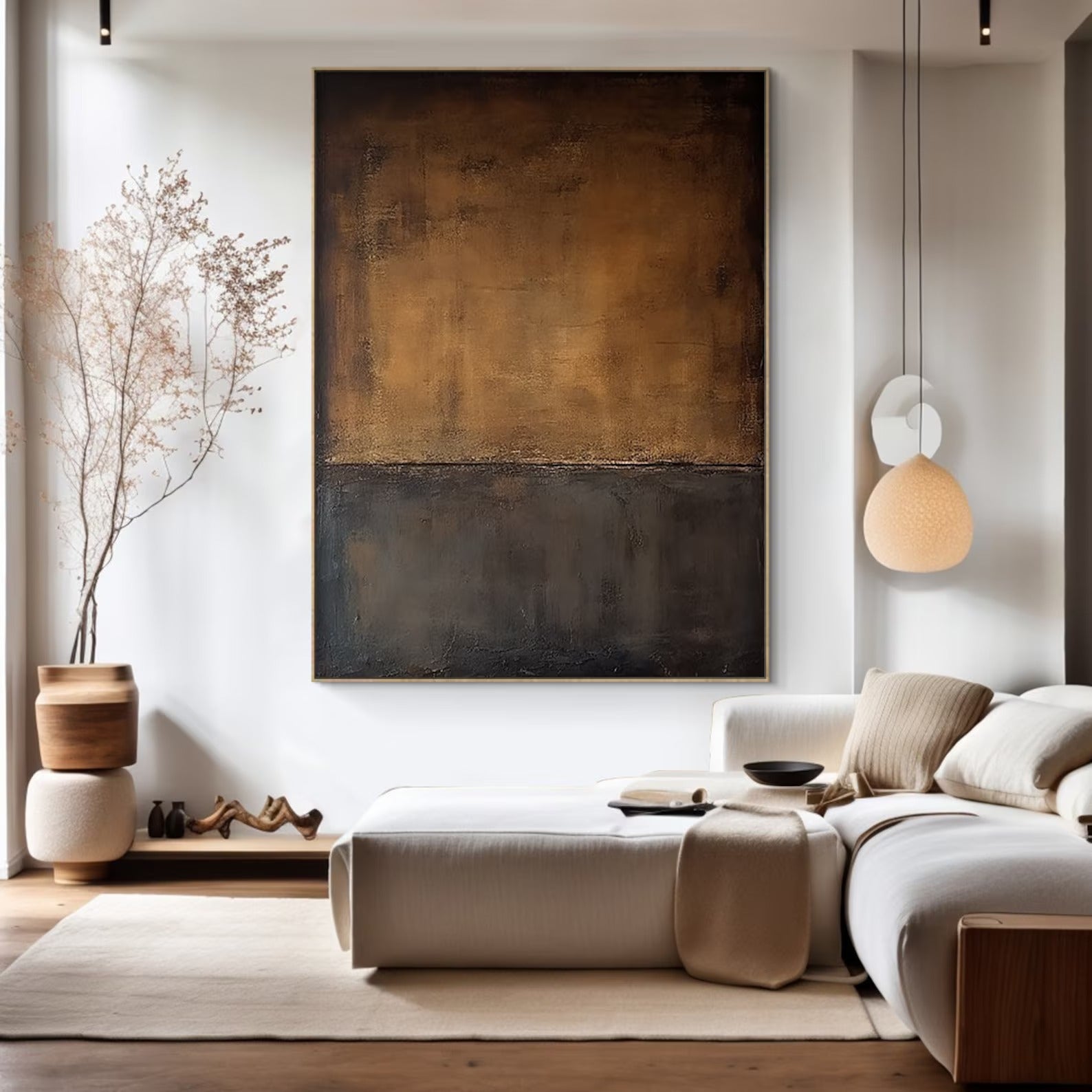 Gentle Rise - Large Abstract Textured Painting