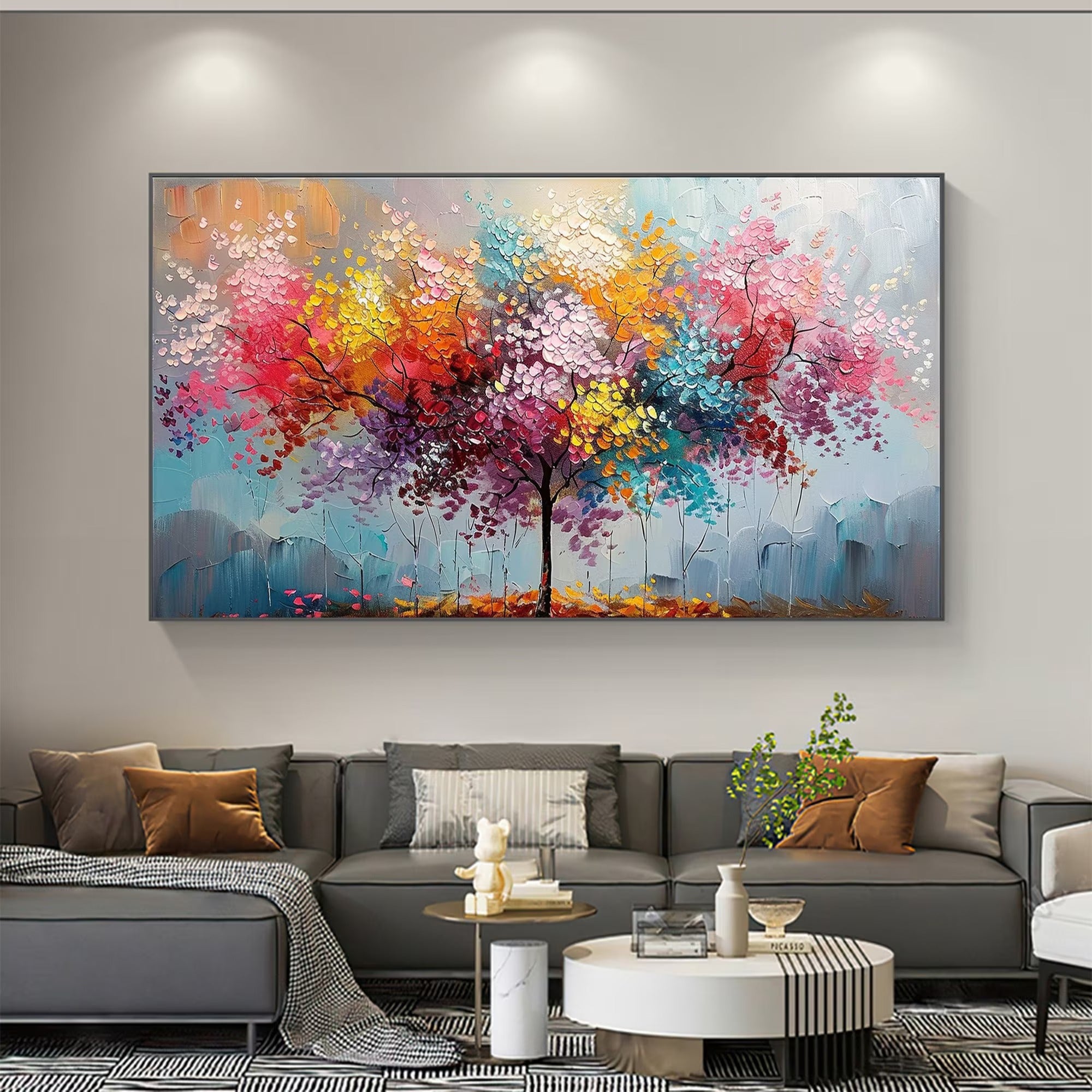 Color Fiesta - Large Textured Painting