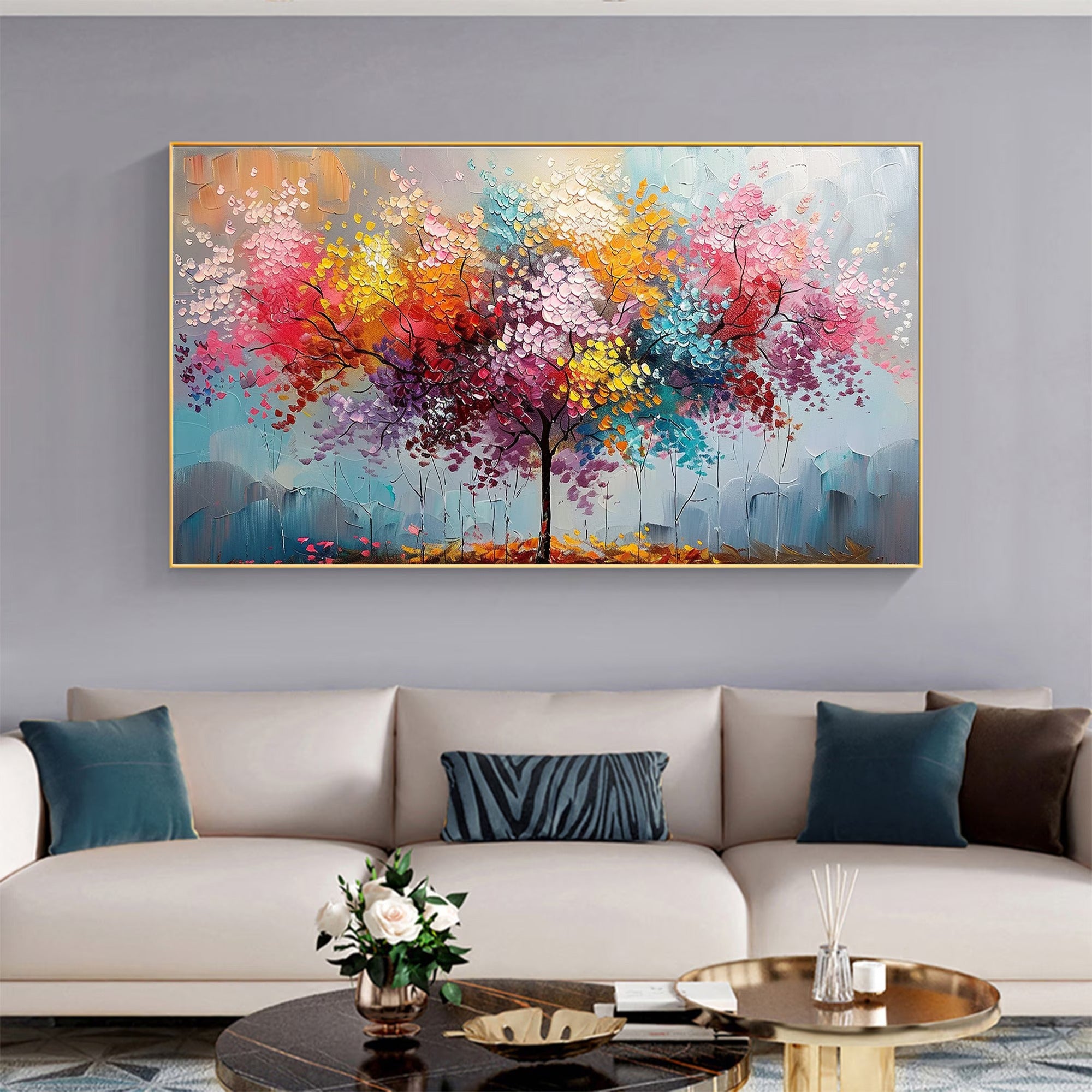 Color Fiesta - Large Textured Painting