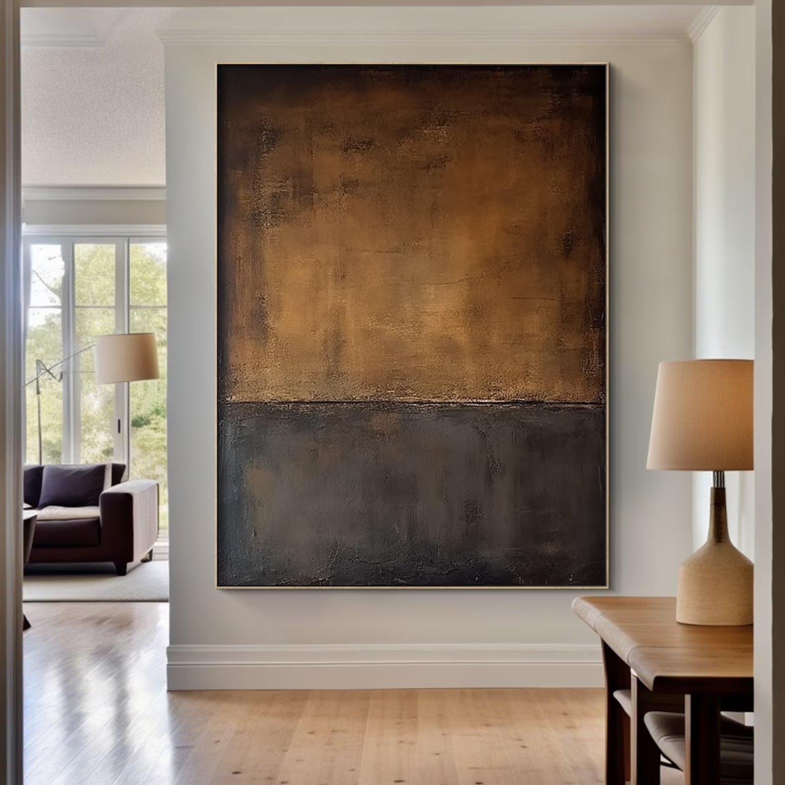 Gentle Rise - Large Abstract Textured Painting
