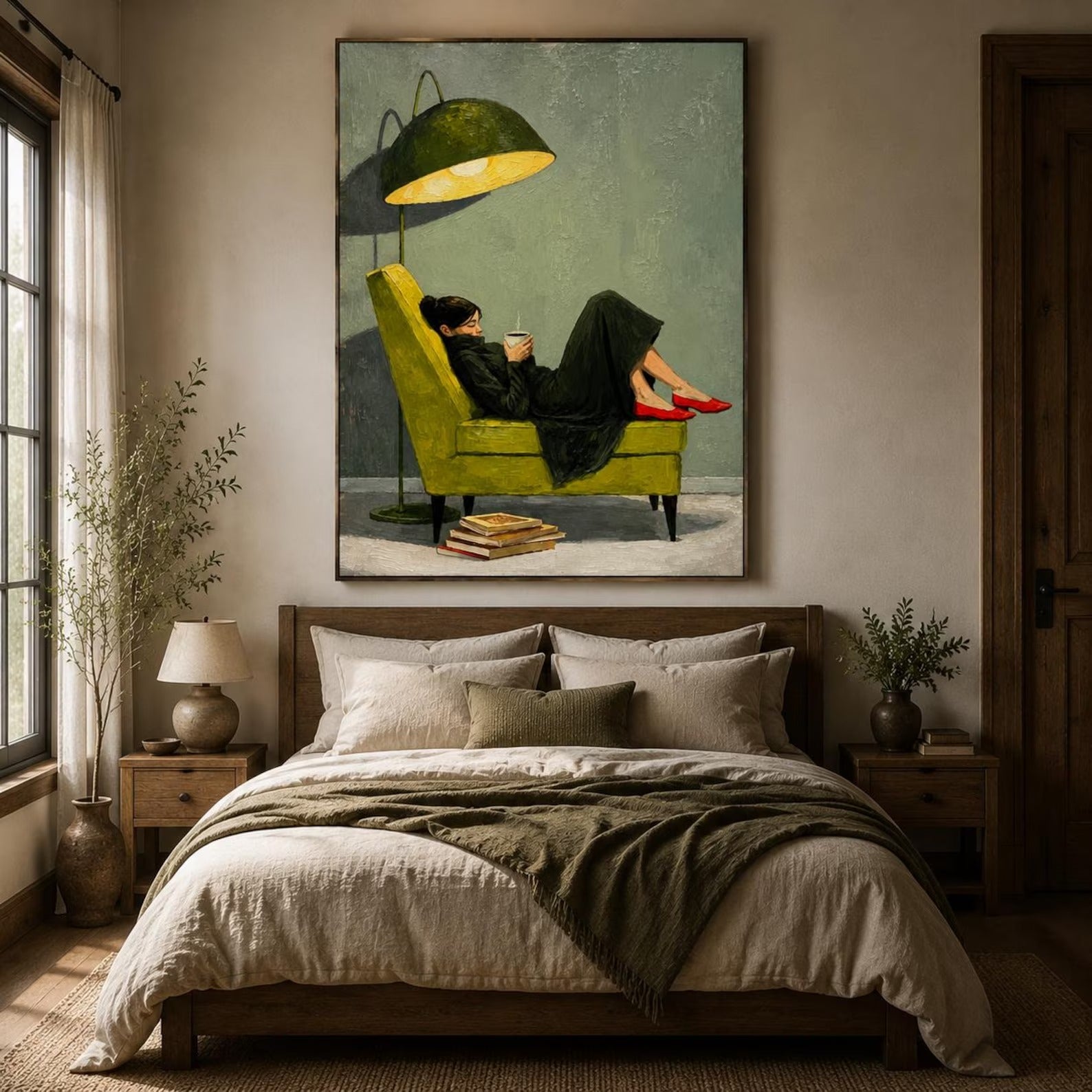 Coffee Bar Hand-Painted Canvas Art