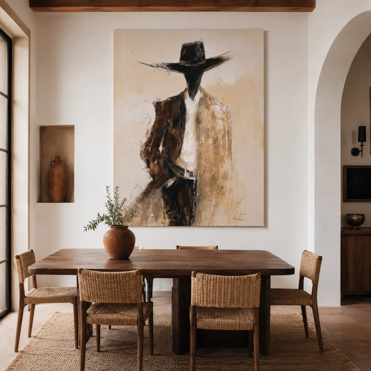 Contemporary western figure wall art