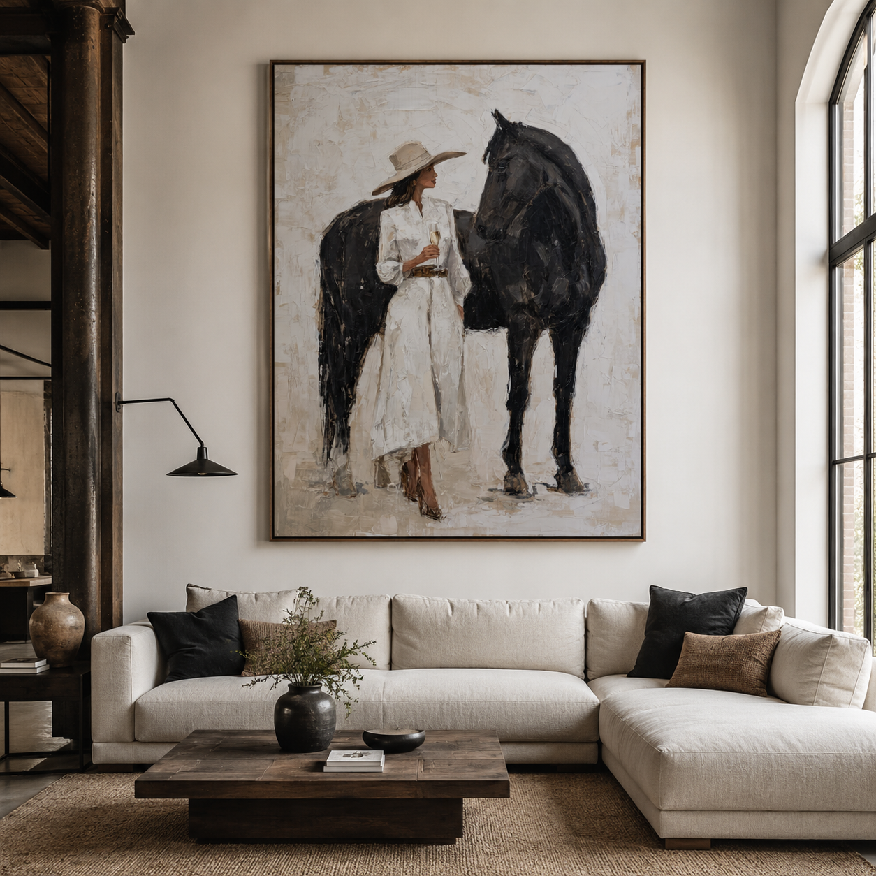 Elegant equestrian wall decor