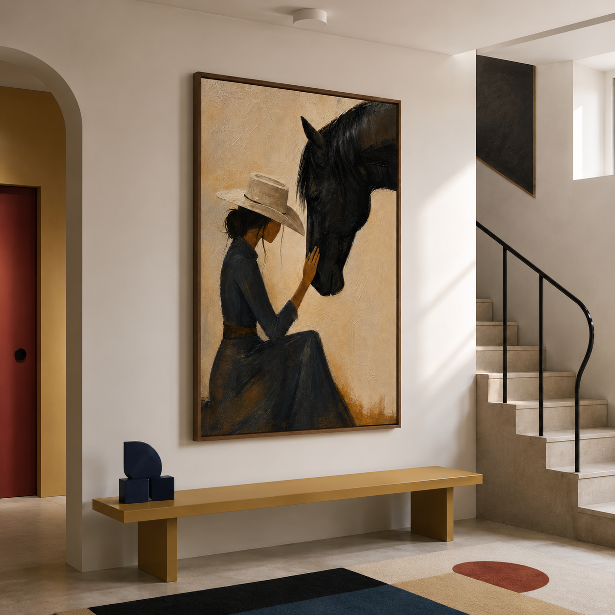 Hand-Painted Equestrian Artwork For Western Inspired Homes