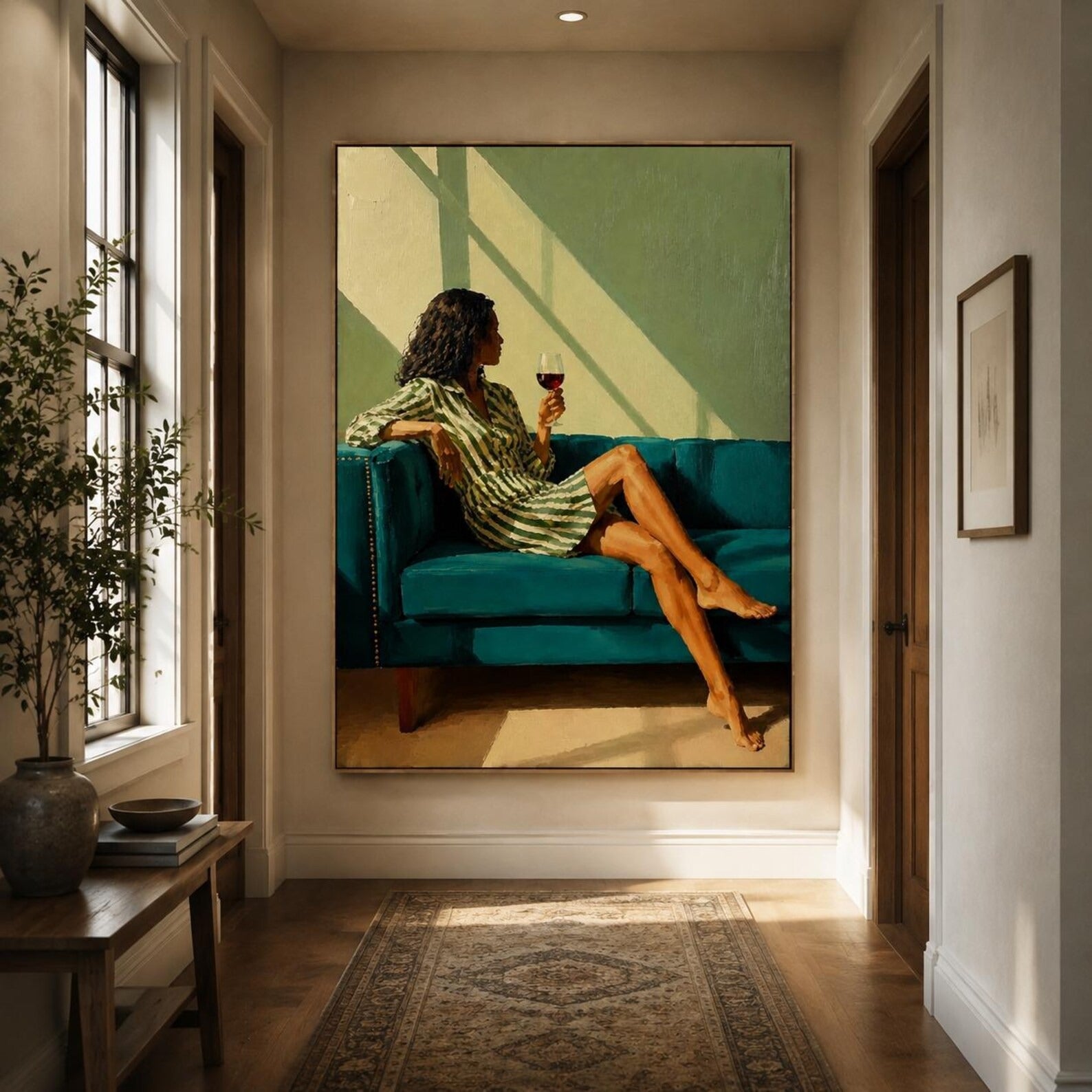 Luxury Hand-Painted Wine Lover Wall Art