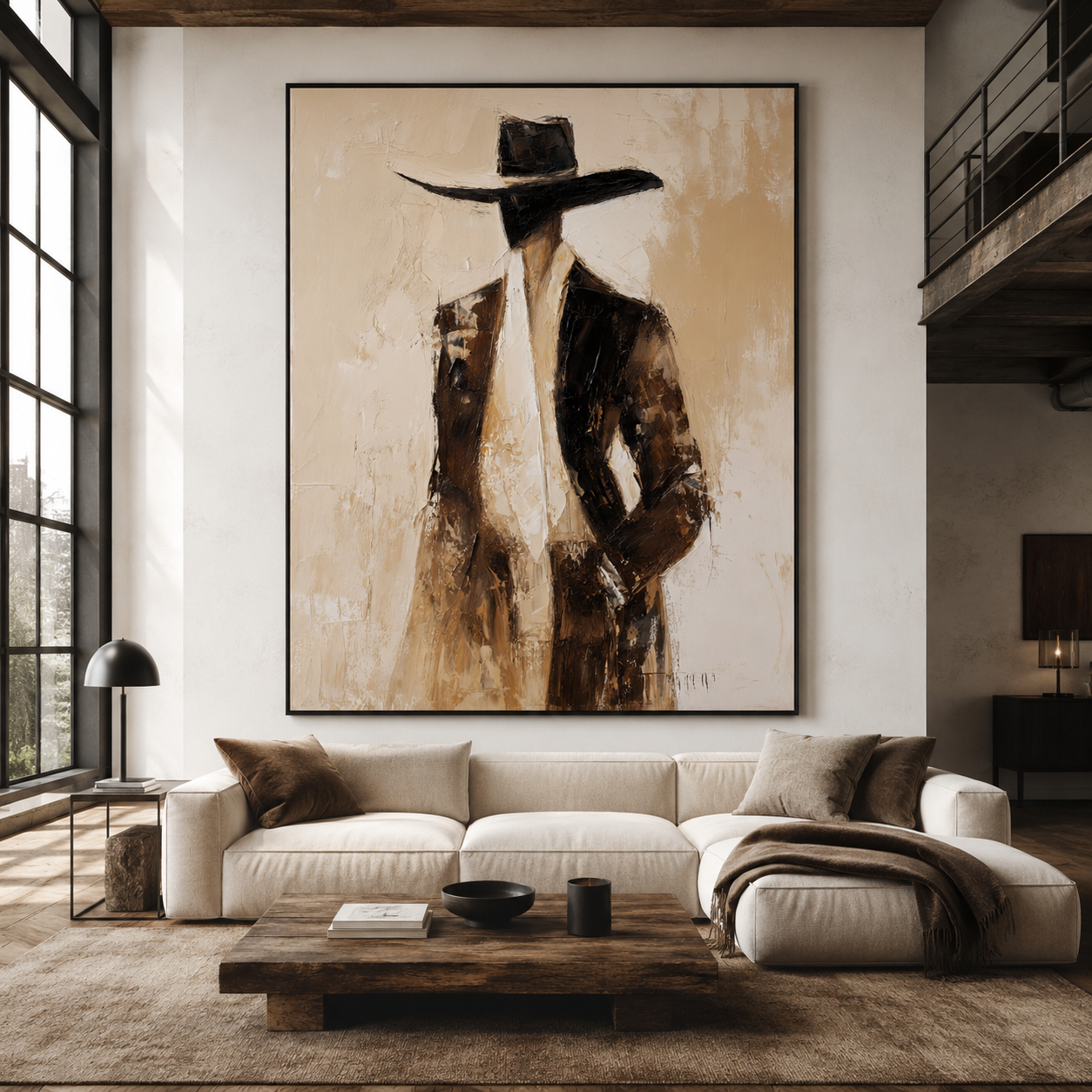 Luxury ranch style western oil painting