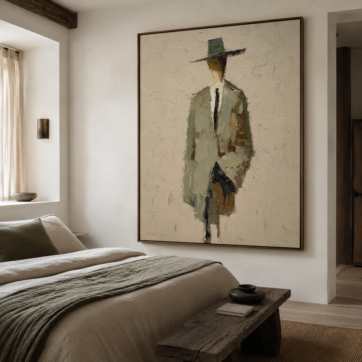 Modern gentleman abstract painting on canvas