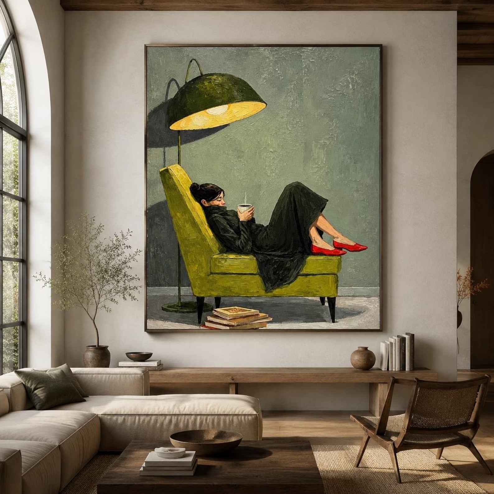 Organic Modern Coffee Lover Canvas Art
