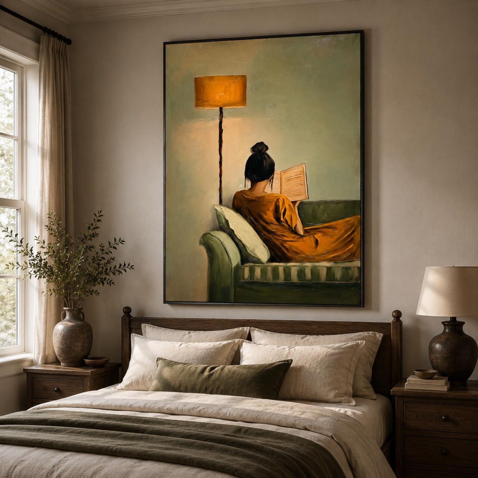 Vintage Reading Woman Wall Art | A Quiet Retreat