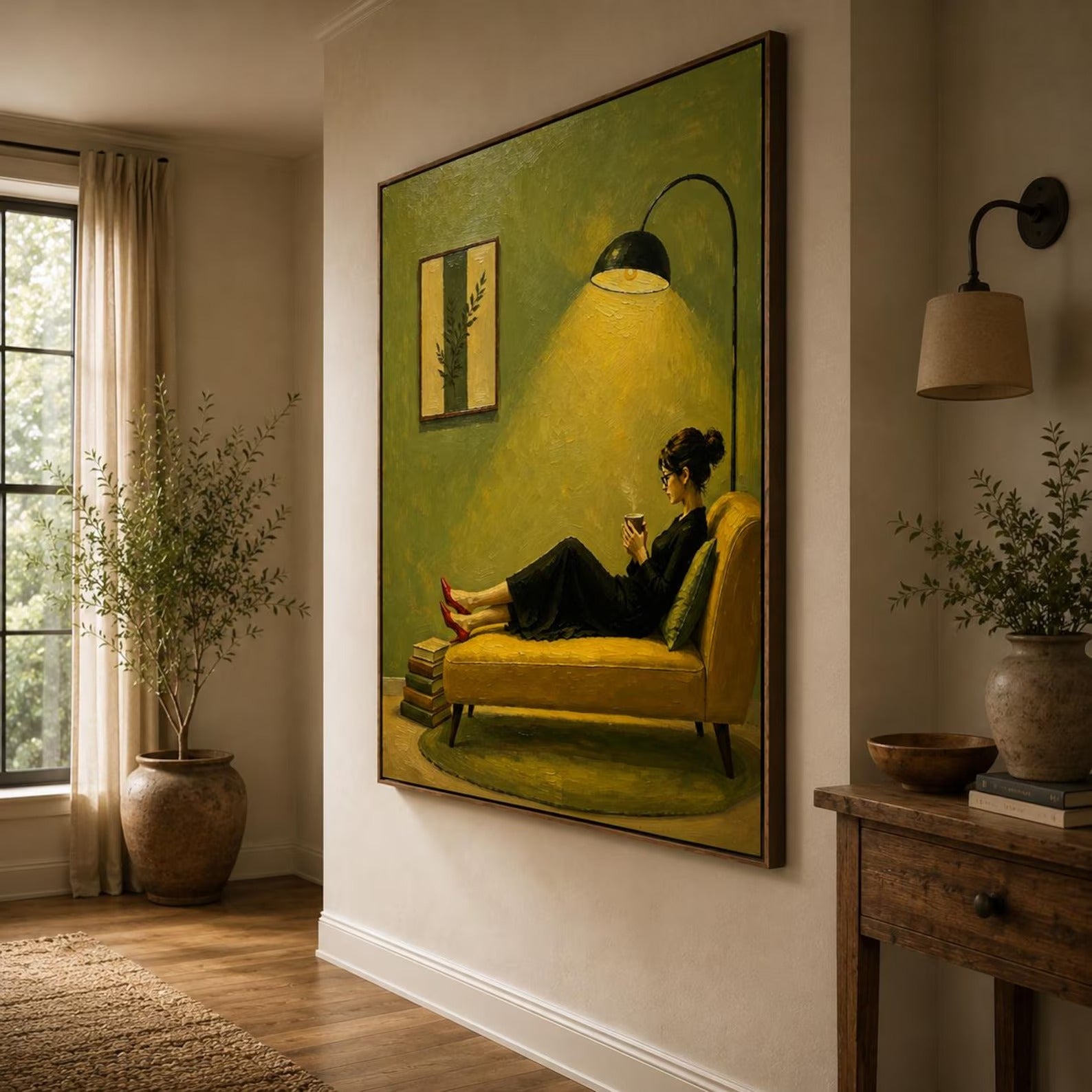 Vintage Reading Woman Wall Art | Savor the Silence