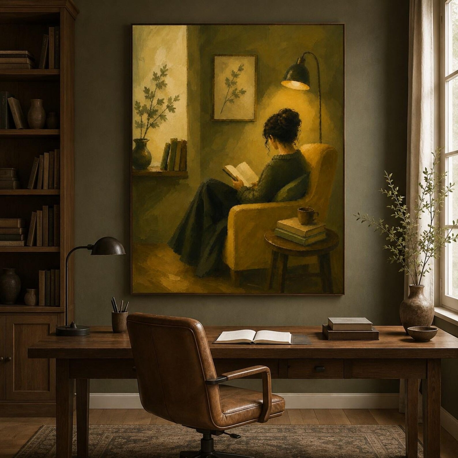 Warm Neutral Figurative Oil Painting