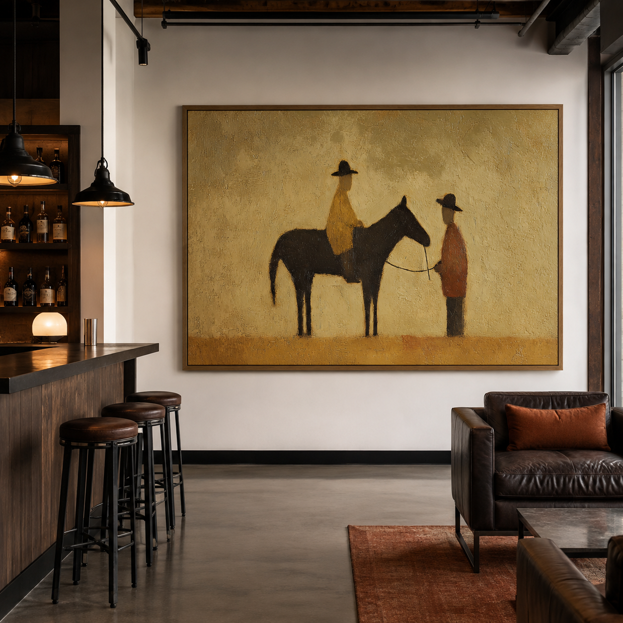 Western horse wall art
Cowboy horse painting
Minimalist horse artwork