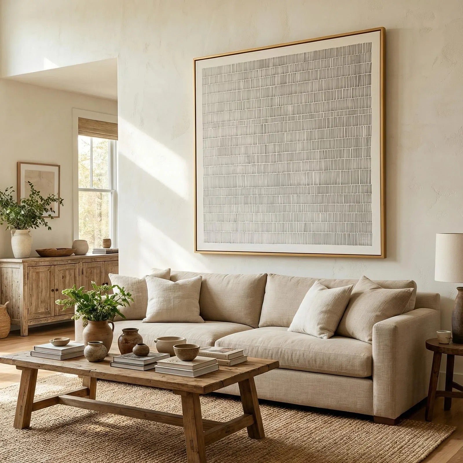 Warm - Large Textured Painting