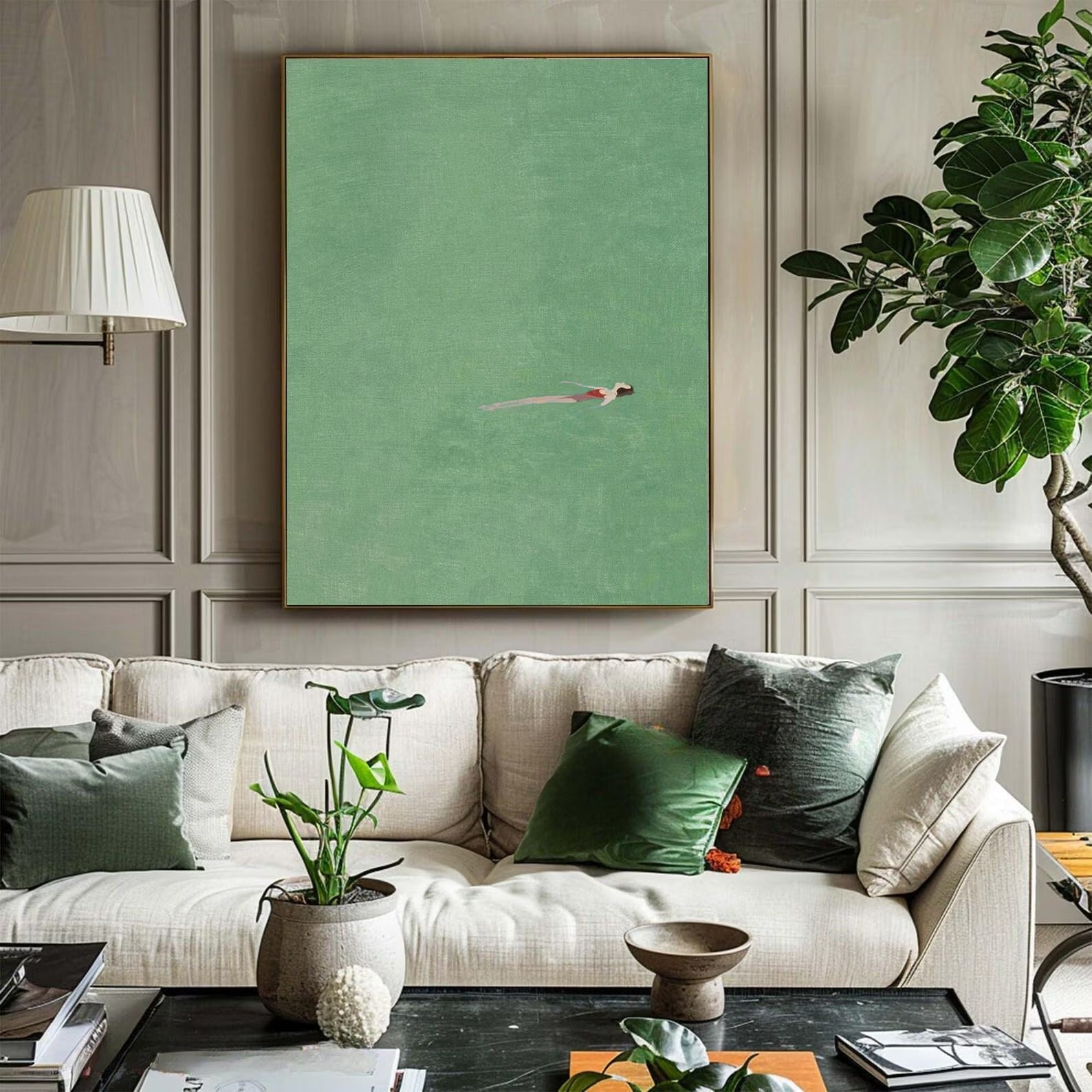 The Liquid Bed - Large Textured Painting
