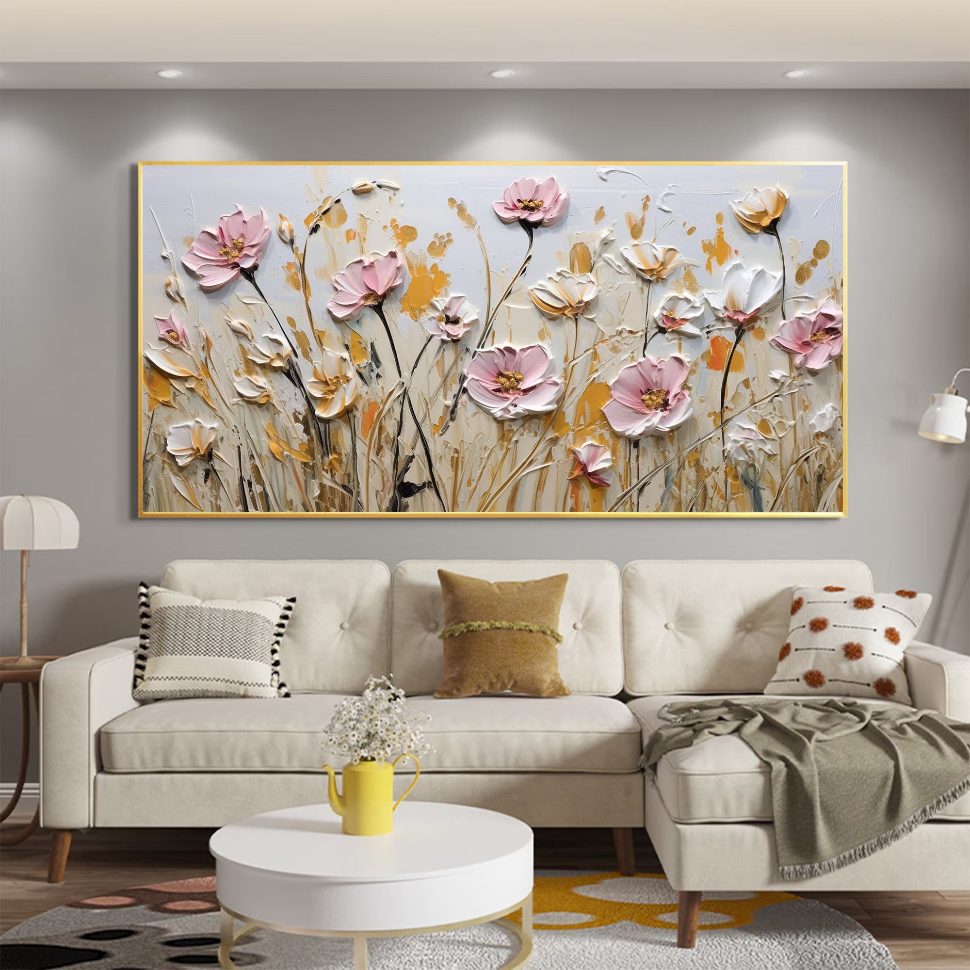The Wildflower's Dance - Large Textured Painting